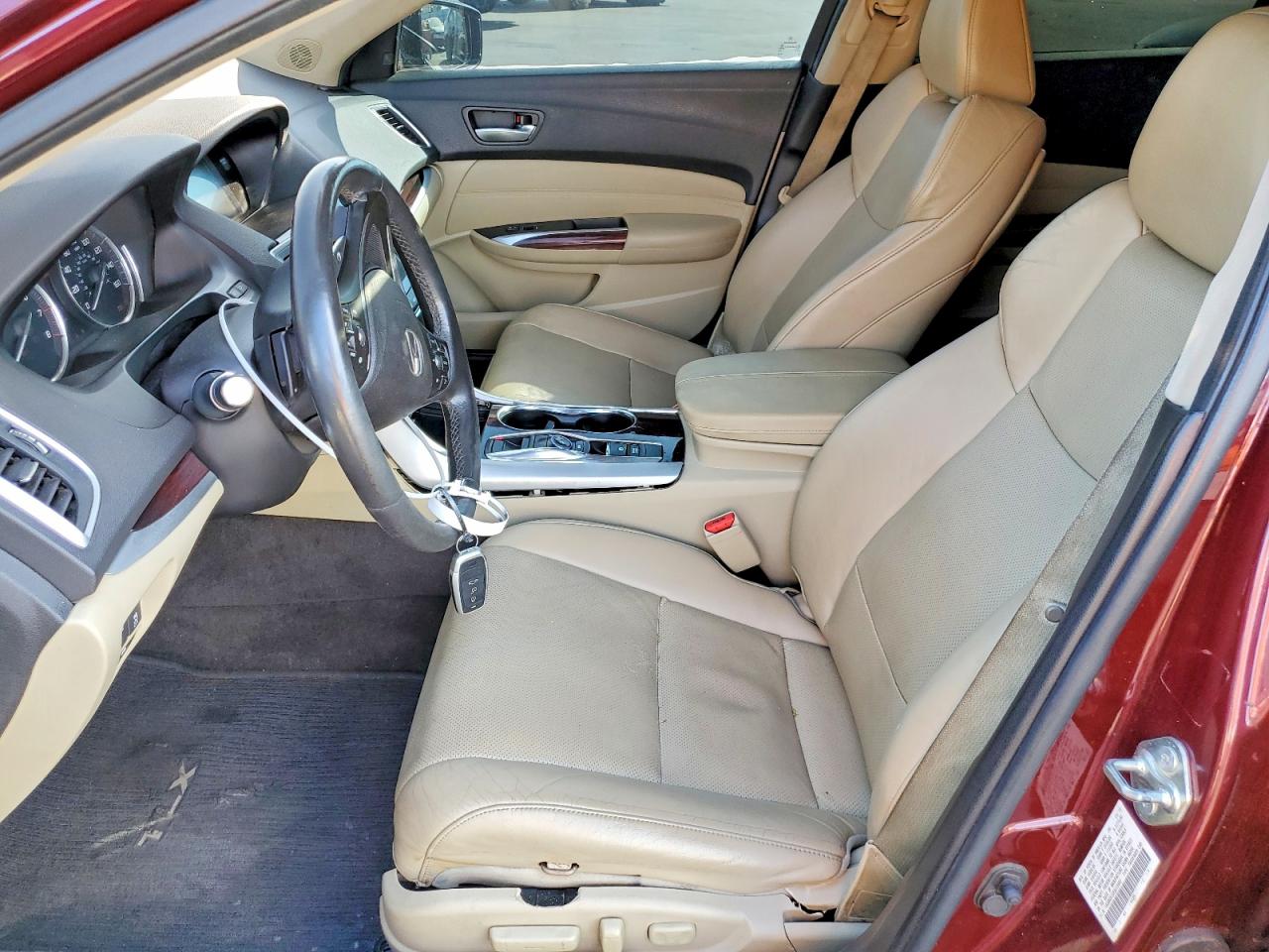 2015 Acura Tlx Advance Burgundy vin: 19UUB2F72FA019892