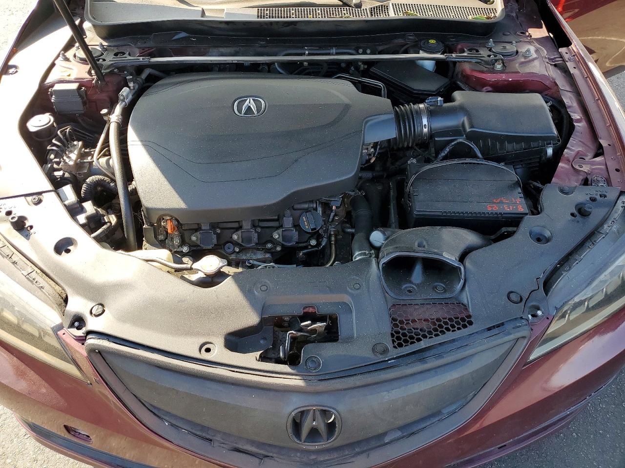 2015 Acura Tlx Advance Burgundy vin: 19UUB2F72FA019892
