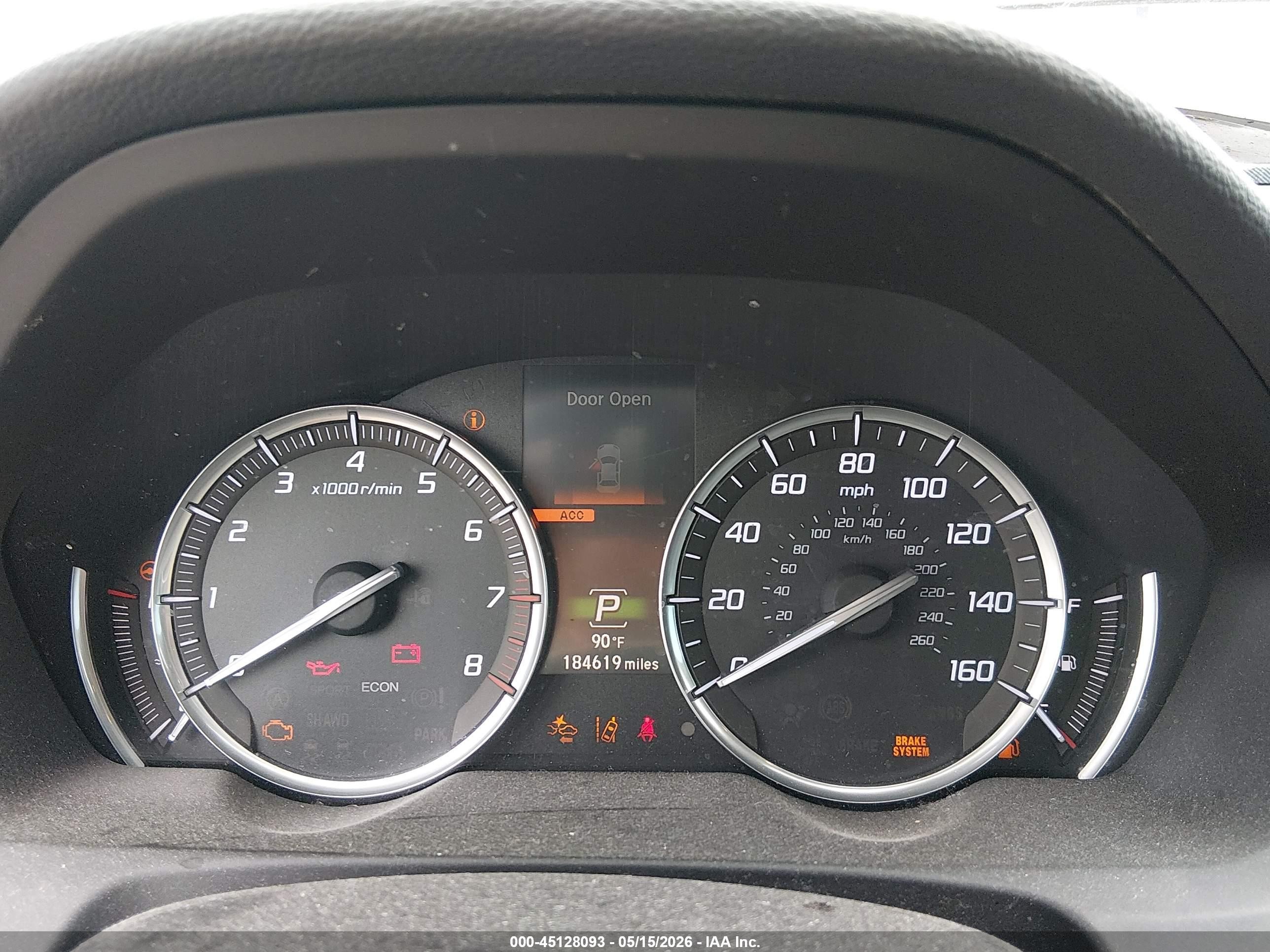 2015 Acura Tlx V6 Advance Black vin: 19UUB2F73FA011932