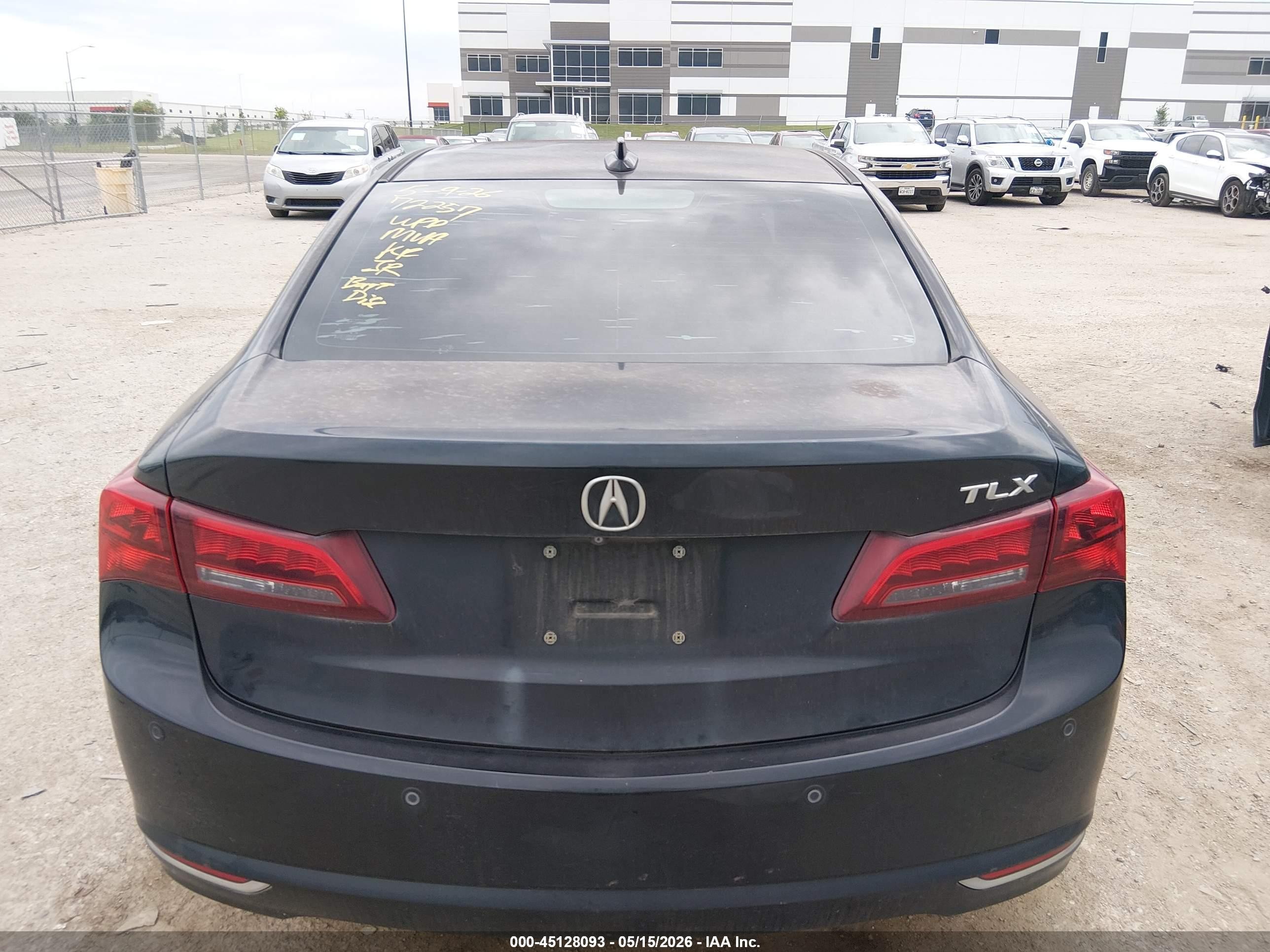 2015 Acura Tlx V6 Advance Black vin: 19UUB2F73FA011932