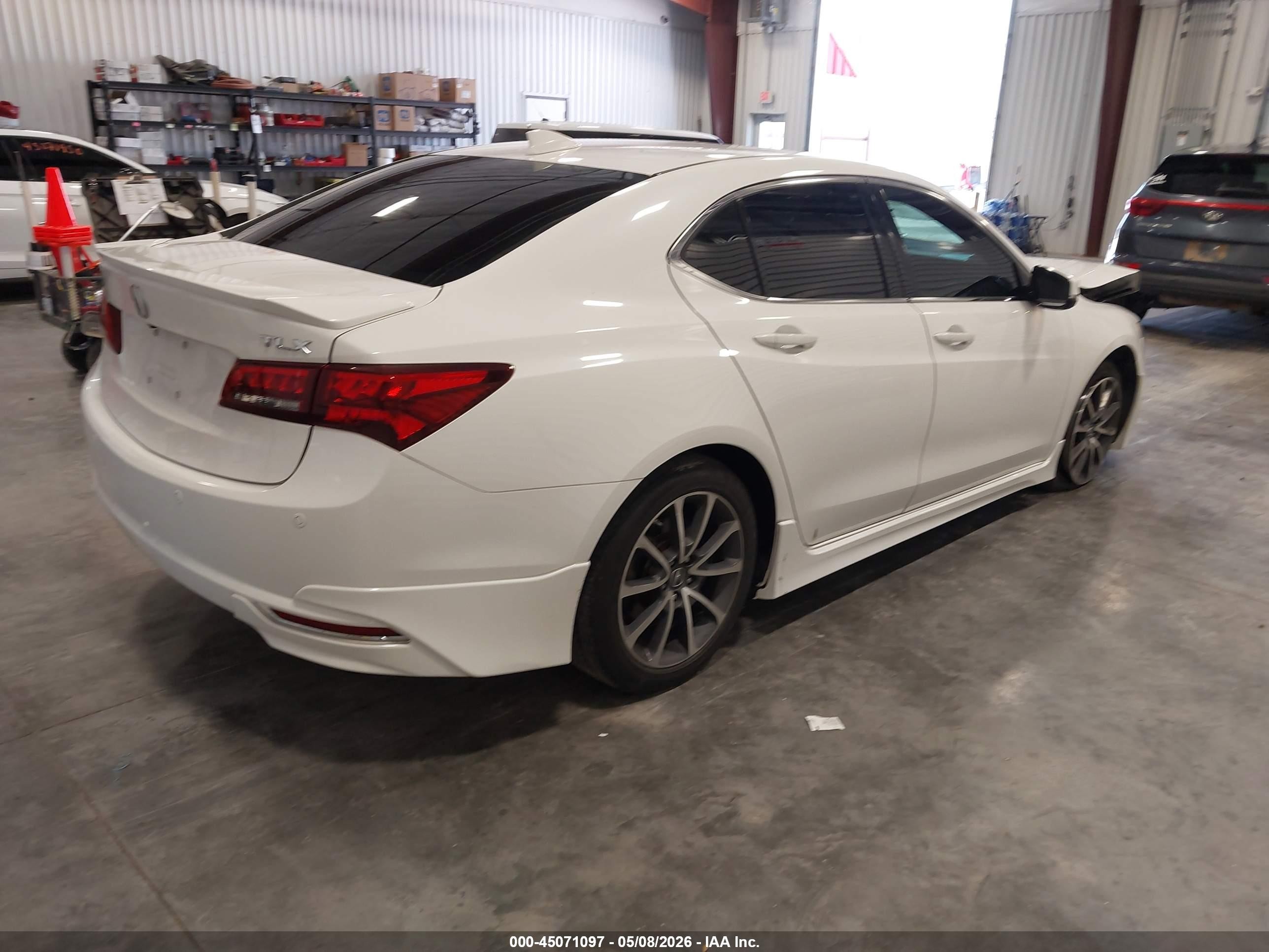 2015 Acura Tlx V6 Advance White vin: 19UUB2F76FA014114