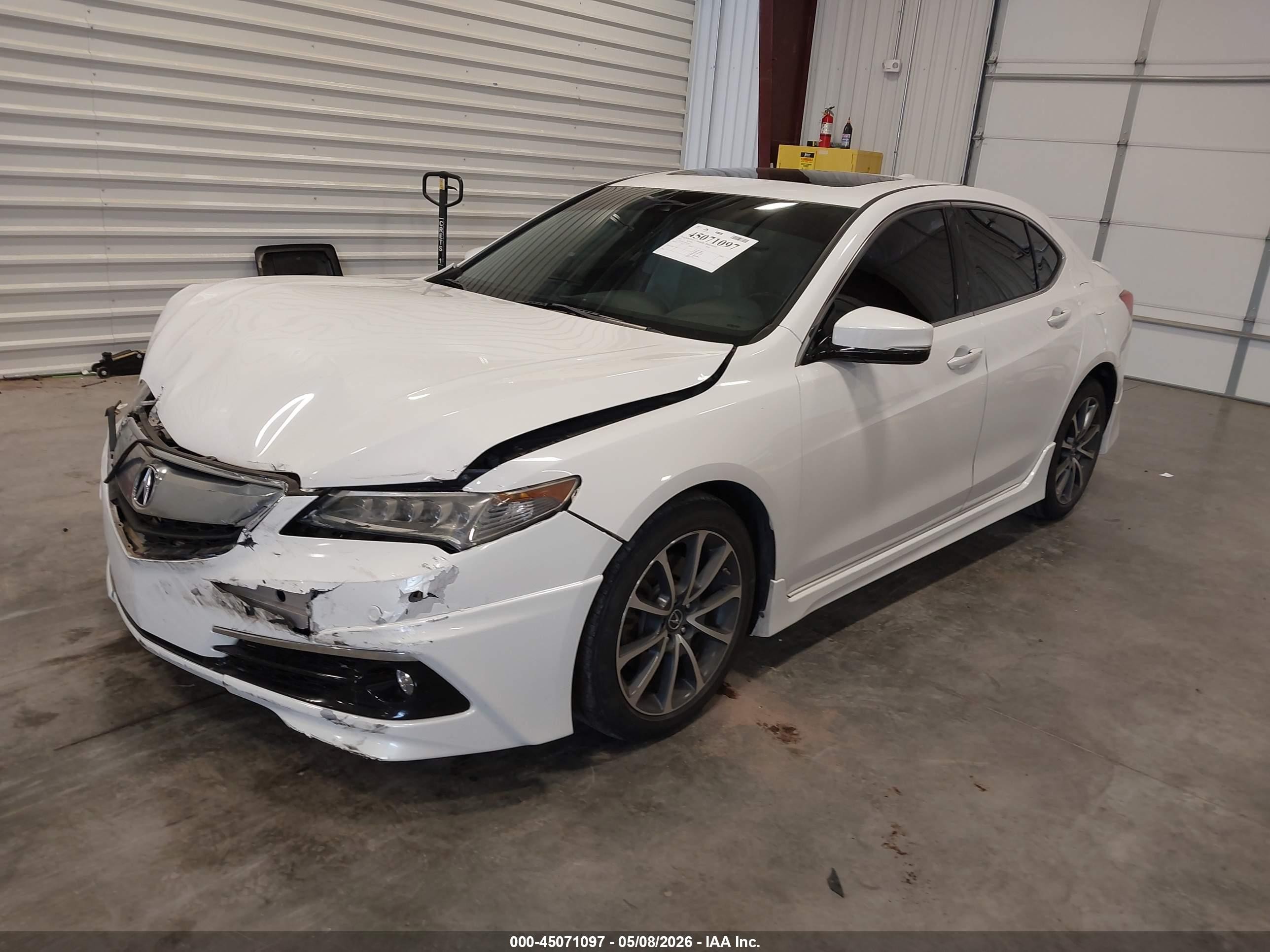 2015 Acura Tlx V6 Advance White vin: 19UUB2F76FA014114