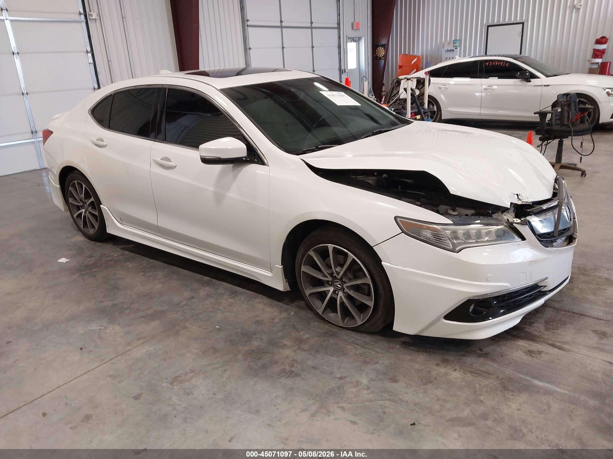 2015 Acura Tlx V6 Advance White vin: 19UUB2F76FA014114