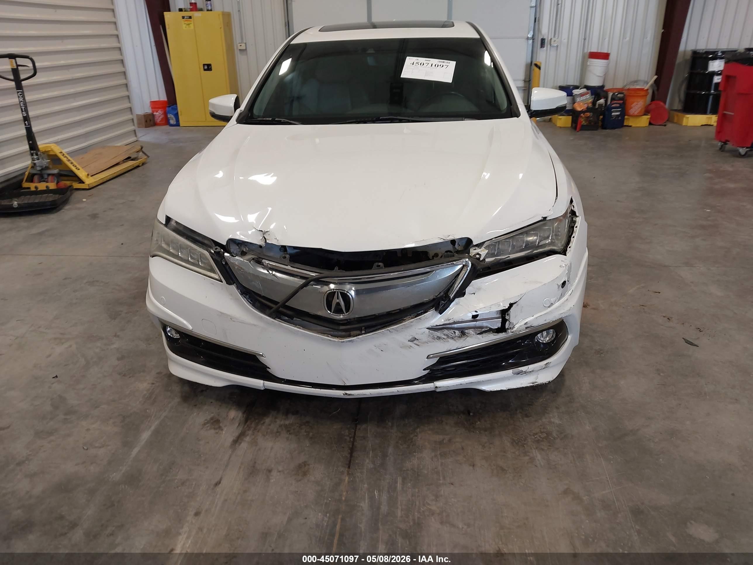 2015 Acura Tlx V6 Advance White vin: 19UUB2F76FA014114