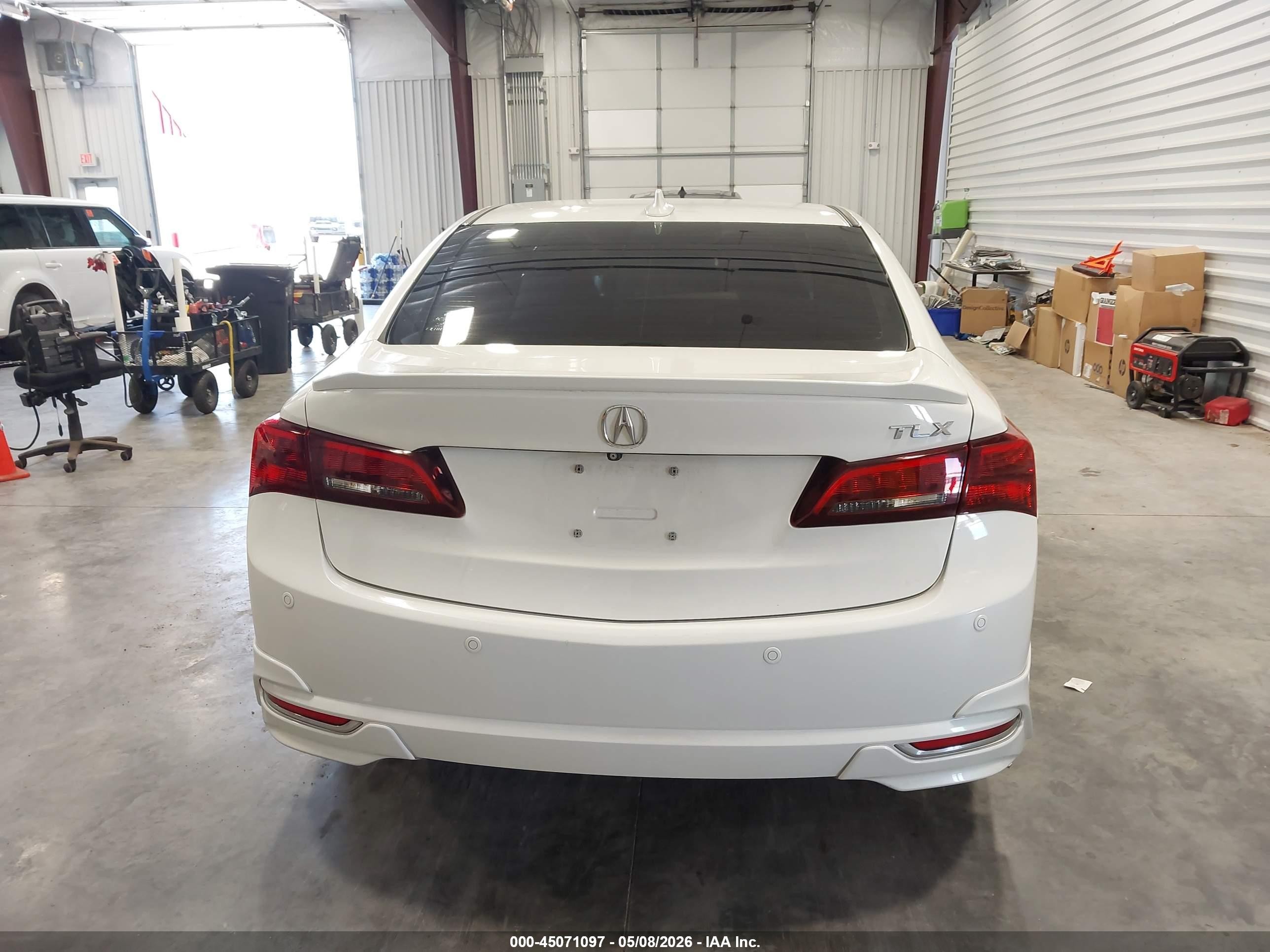 2015 Acura Tlx V6 Advance White vin: 19UUB2F76FA014114