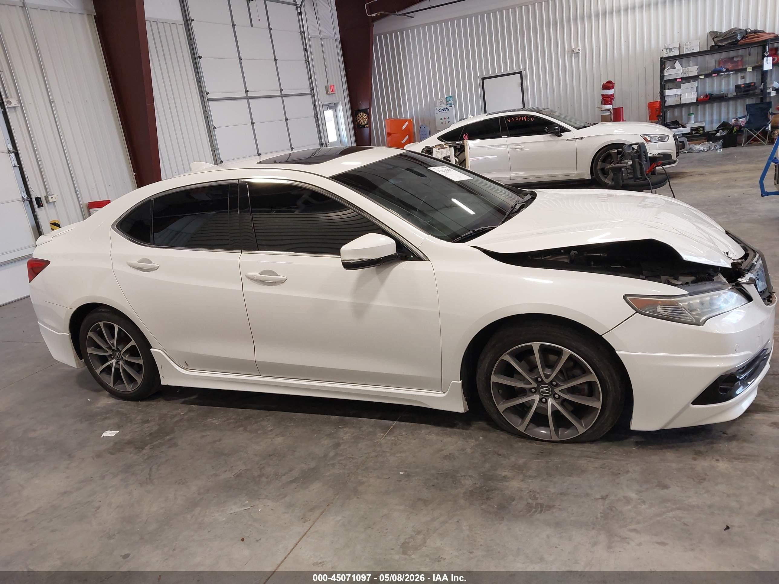 2015 Acura Tlx V6 Advance White vin: 19UUB2F76FA014114