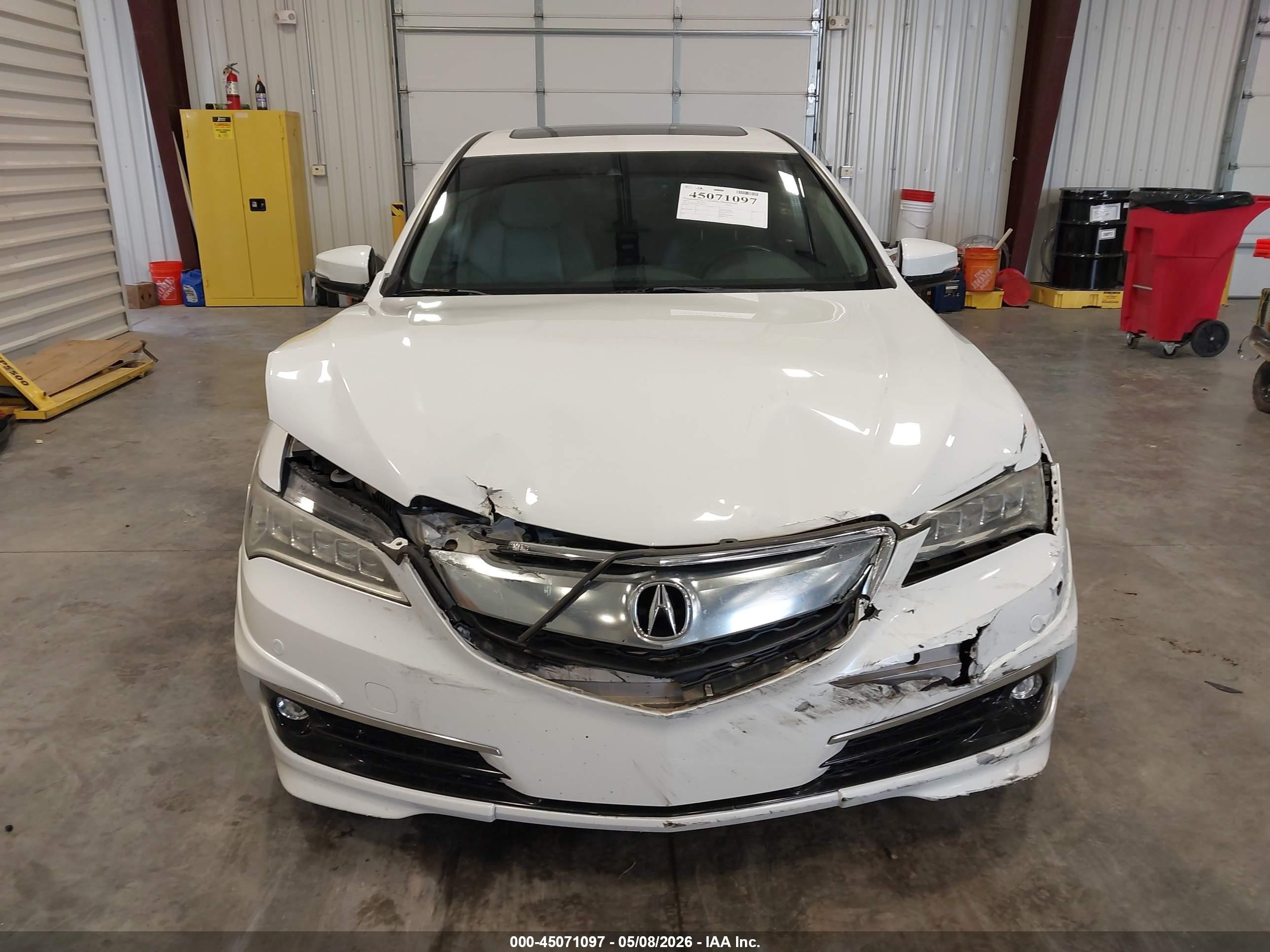 2015 Acura Tlx V6 Advance White vin: 19UUB2F76FA014114