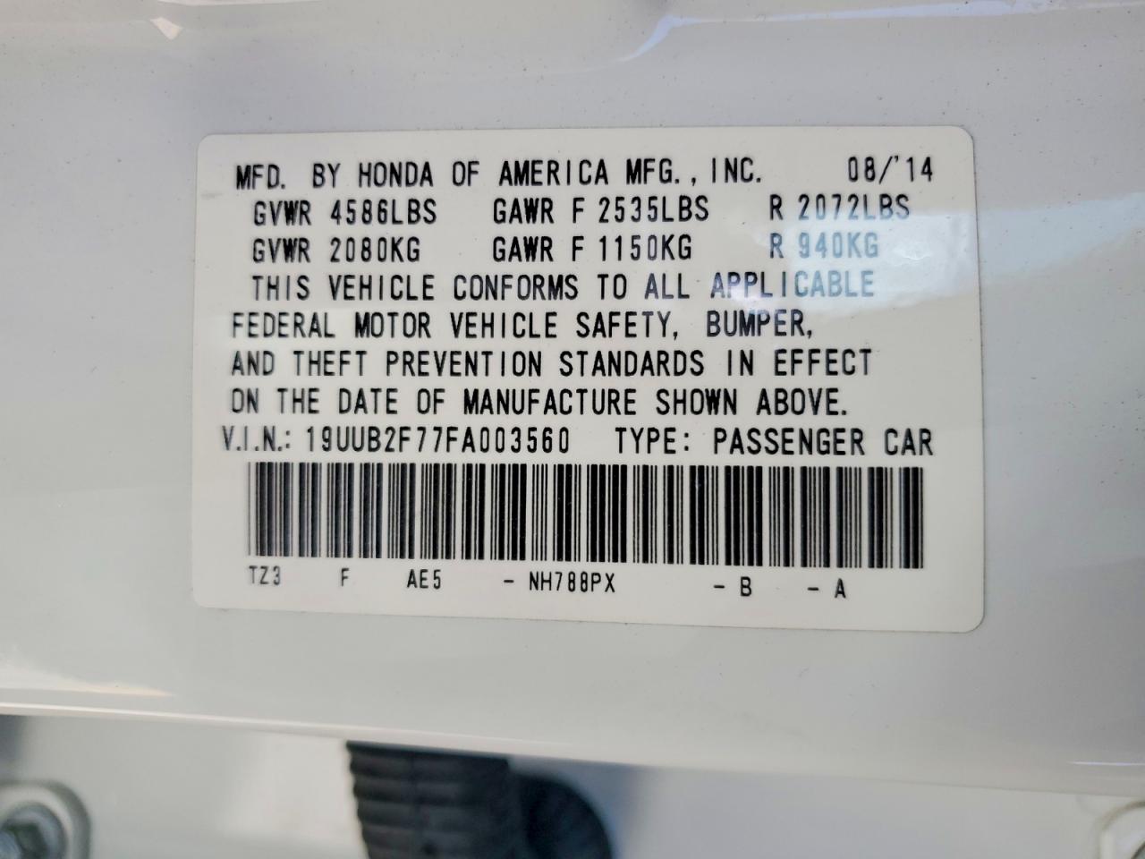 2015 Acura Tlx Advance Белый vin: 19UUB2F77FA003560