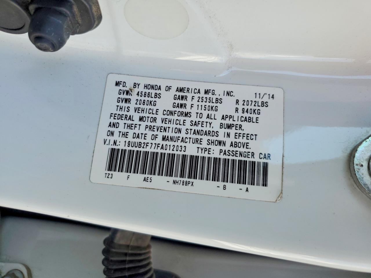 2015 Acura Tlx Advance White vin: 19UUB2F77FA012033