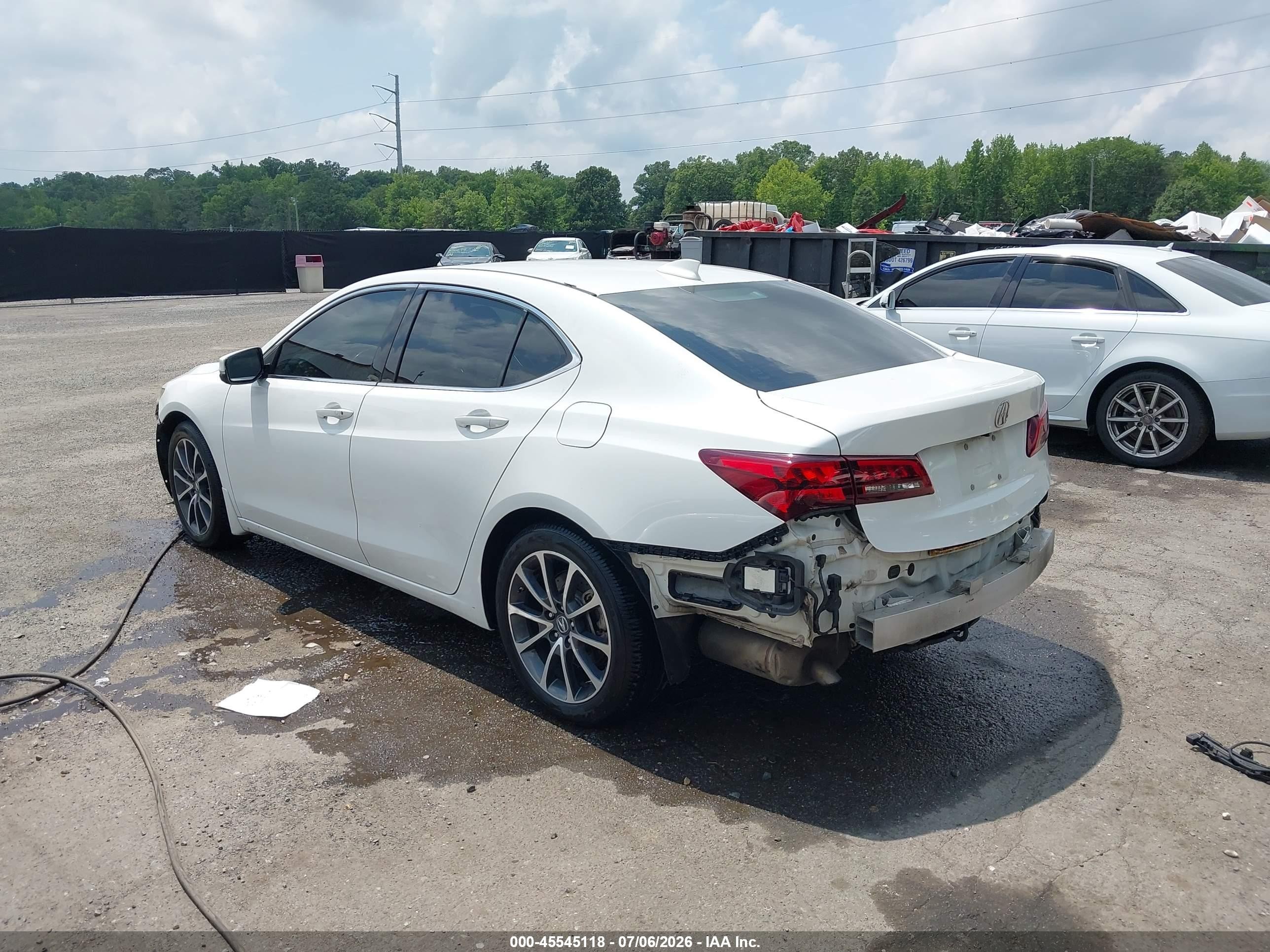 2015 Acura Tlx V6 Advance White vin: 19UUB2F79FA016228