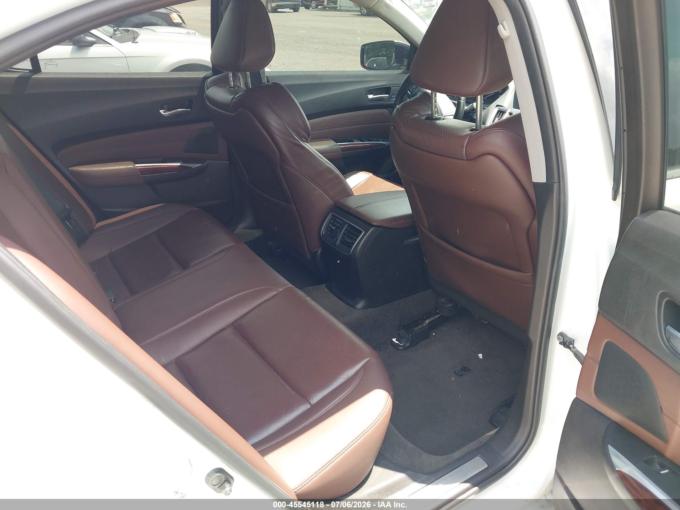 2015 Acura Tlx V6 Advance White vin: 19UUB2F79FA016228