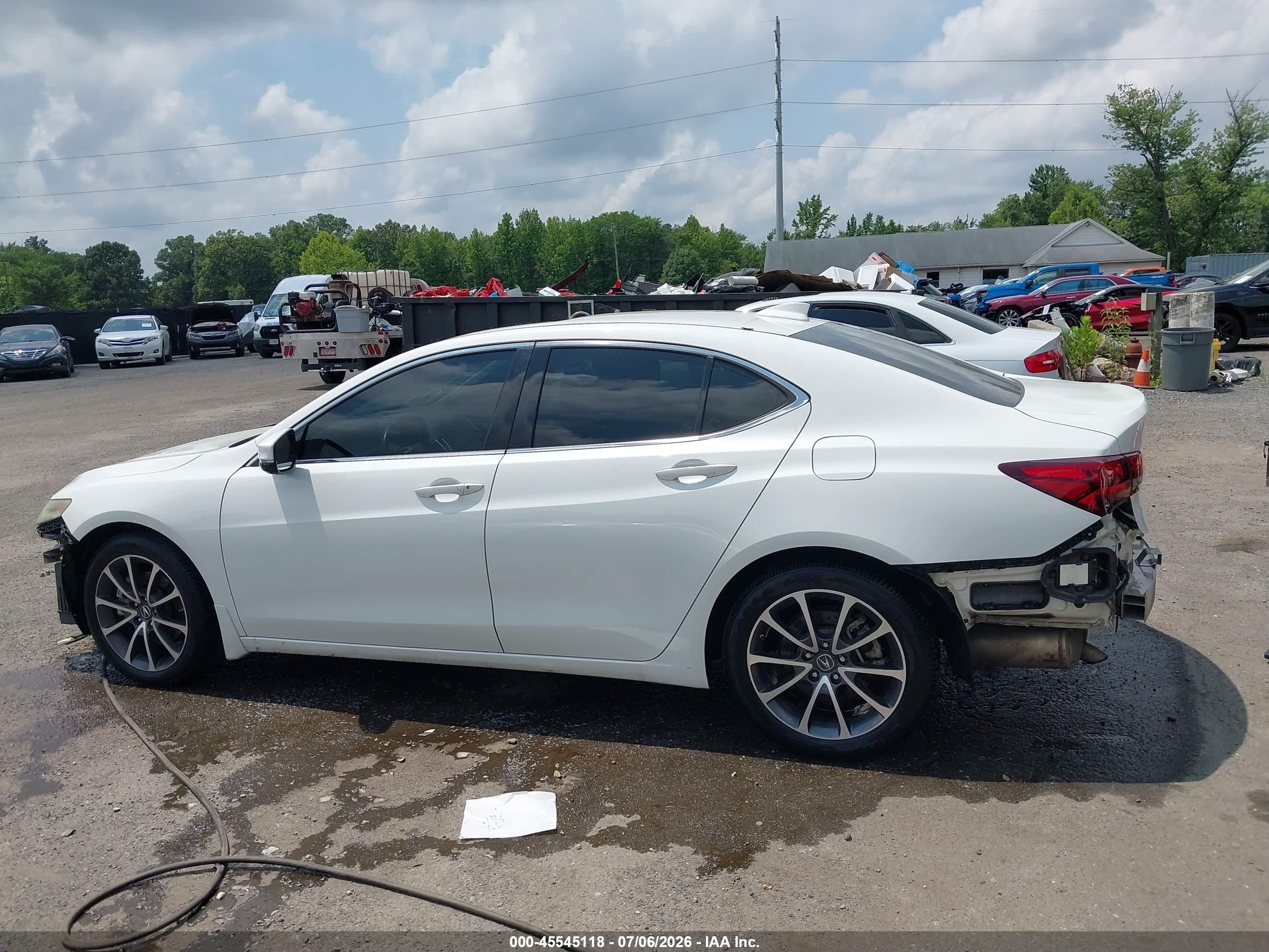 2015 Acura Tlx V6 Advance White vin: 19UUB2F79FA016228