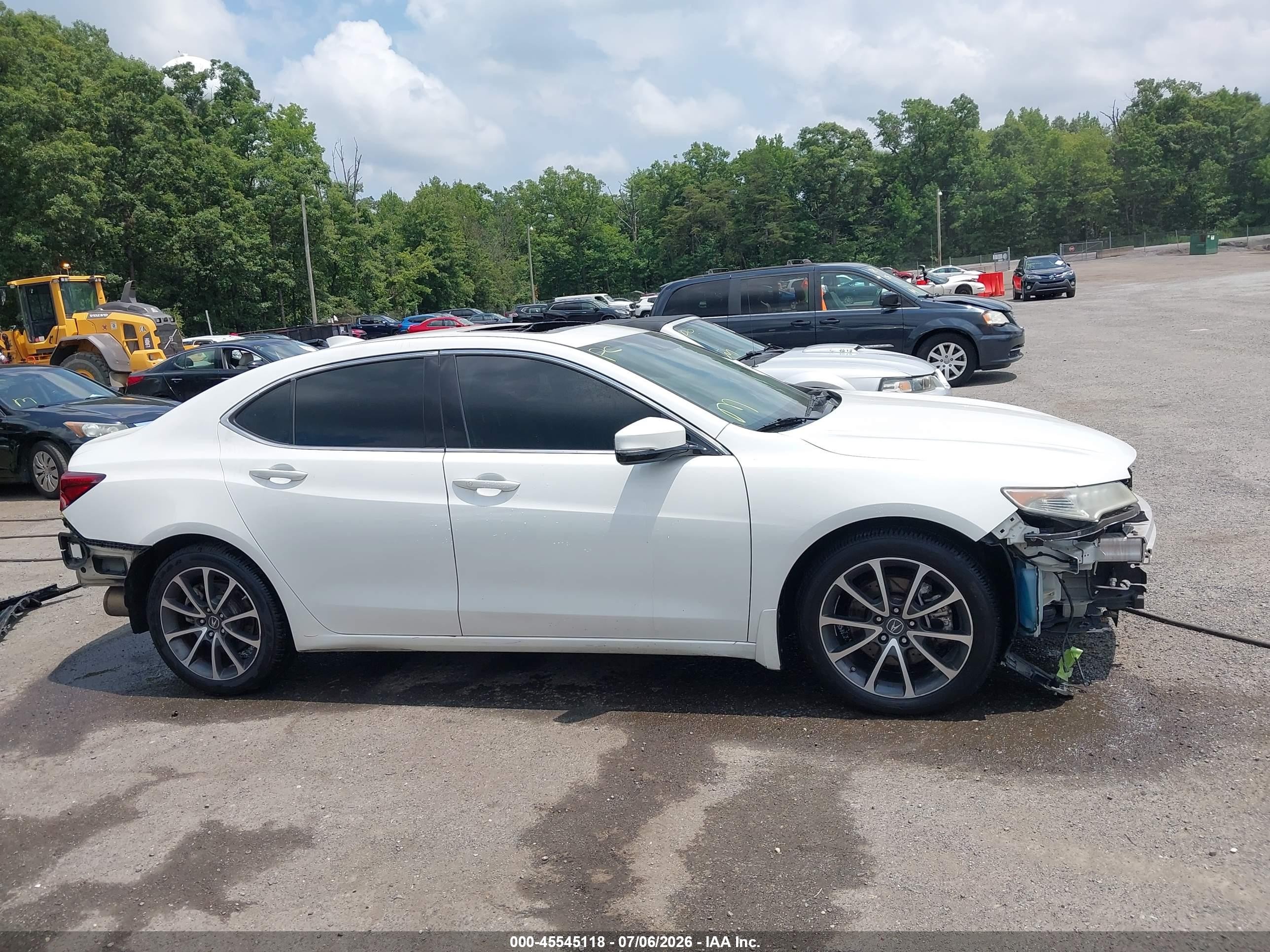 2015 Acura Tlx V6 Advance White vin: 19UUB2F79FA016228