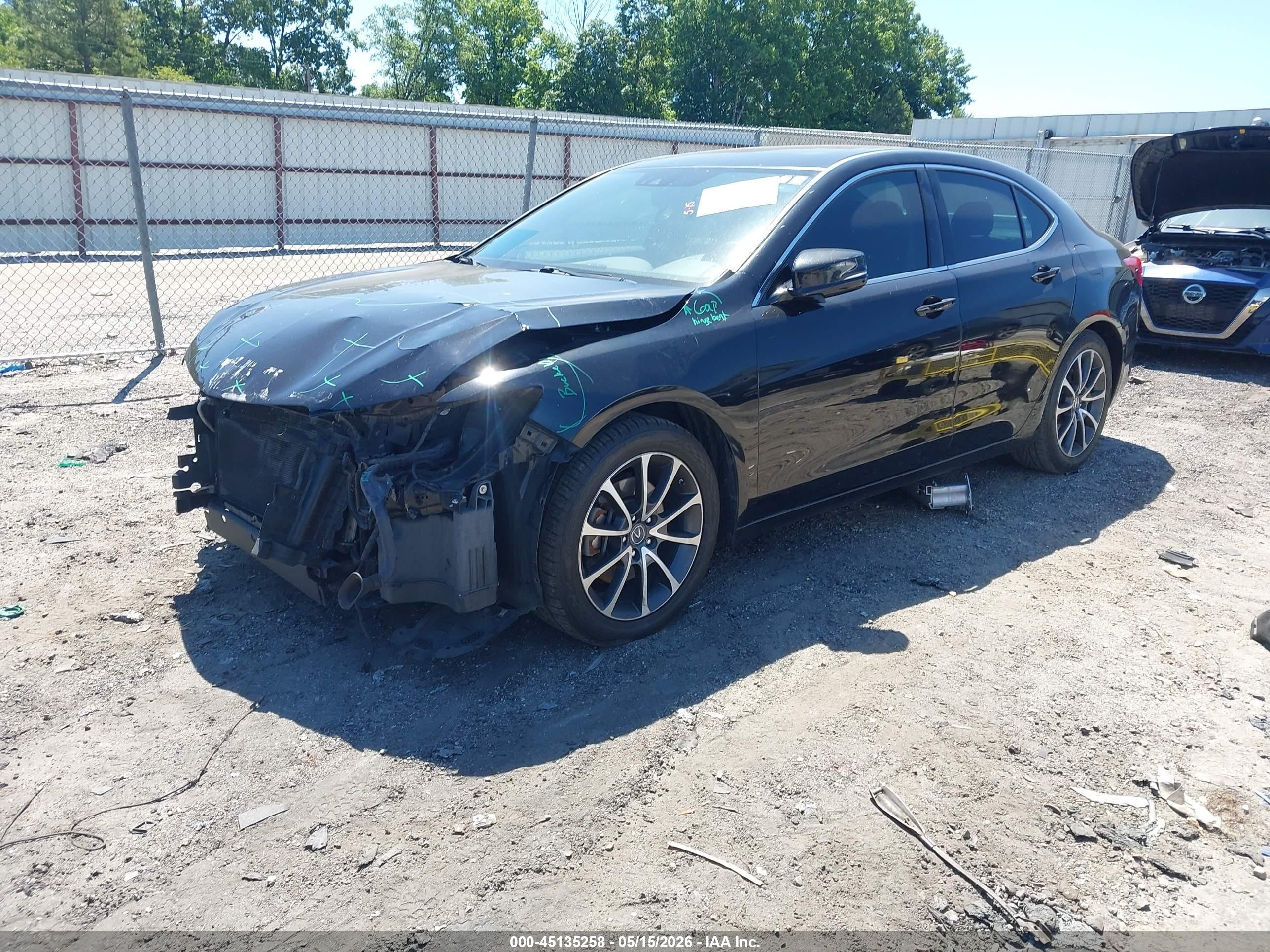 2015 Acura Tlx V6 Advance Black vin: 19UUB2F79FA017153