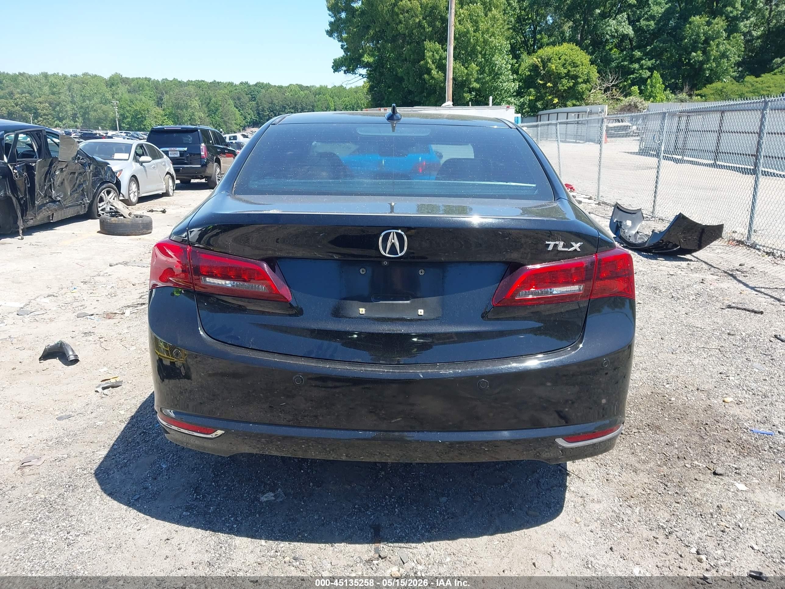 2015 Acura Tlx V6 Advance Black vin: 19UUB2F79FA017153