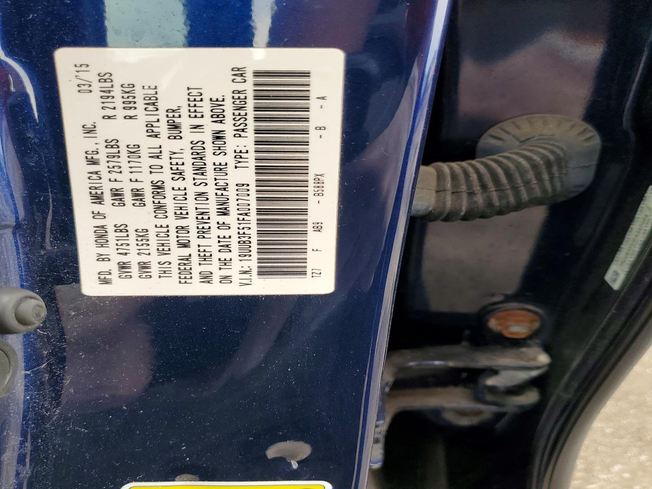 2015 Acura Tlx Tech Blue vin: 19UUB3F51FA007009