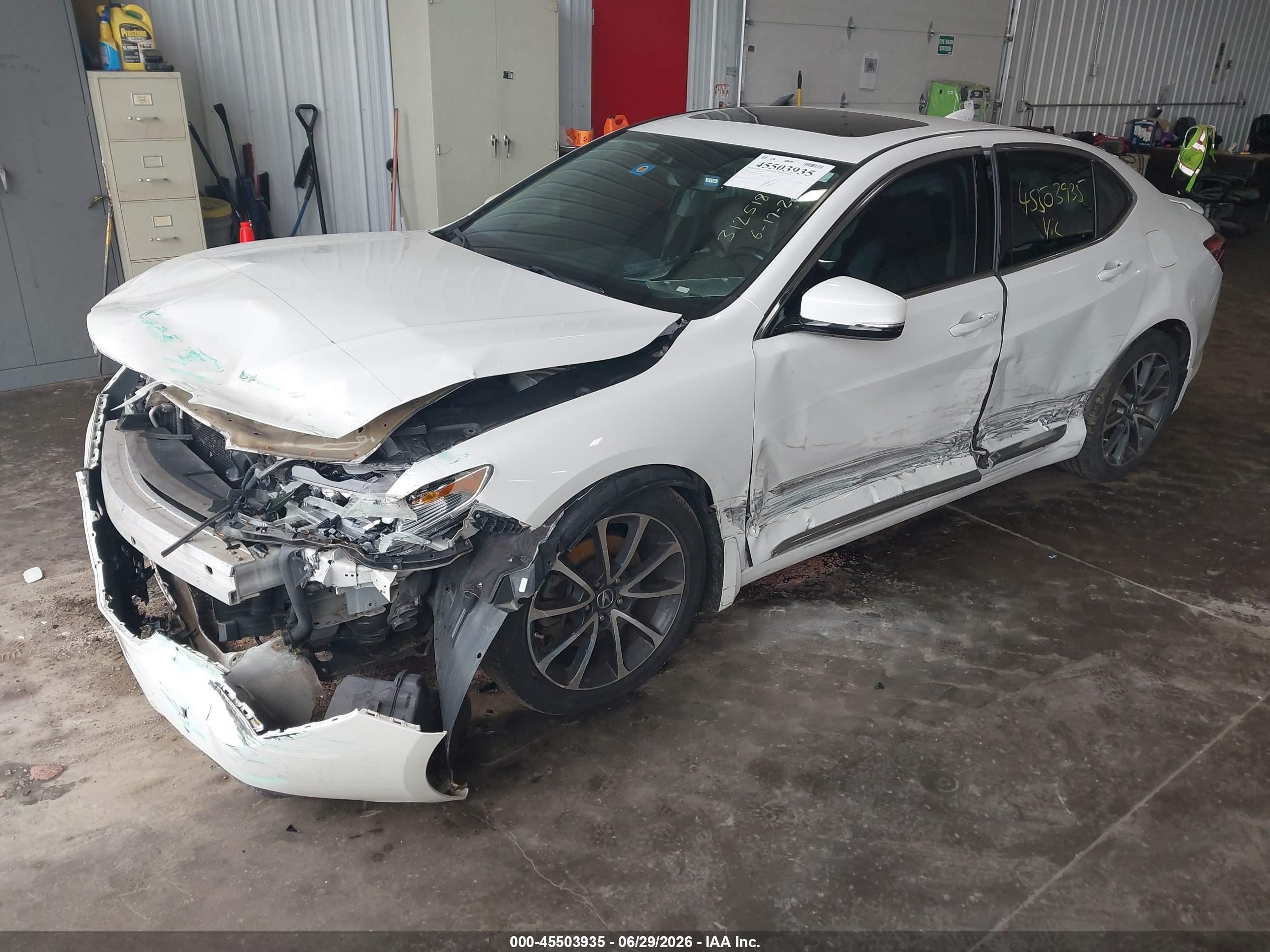 2015 Acura Tlx V6 Tech White vin: 19UUB3F52FA005009