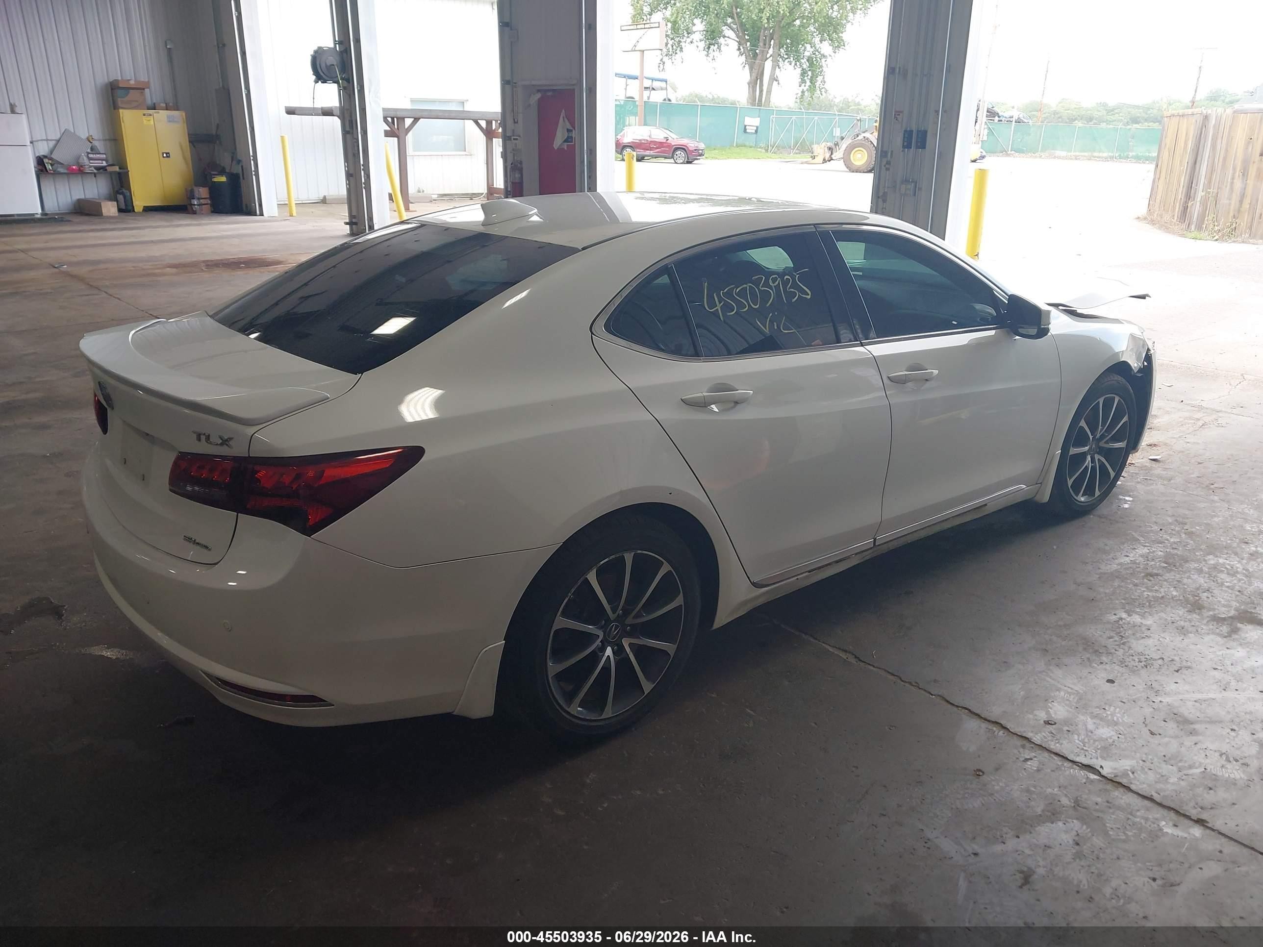 2015 Acura Tlx V6 Tech White vin: 19UUB3F52FA005009