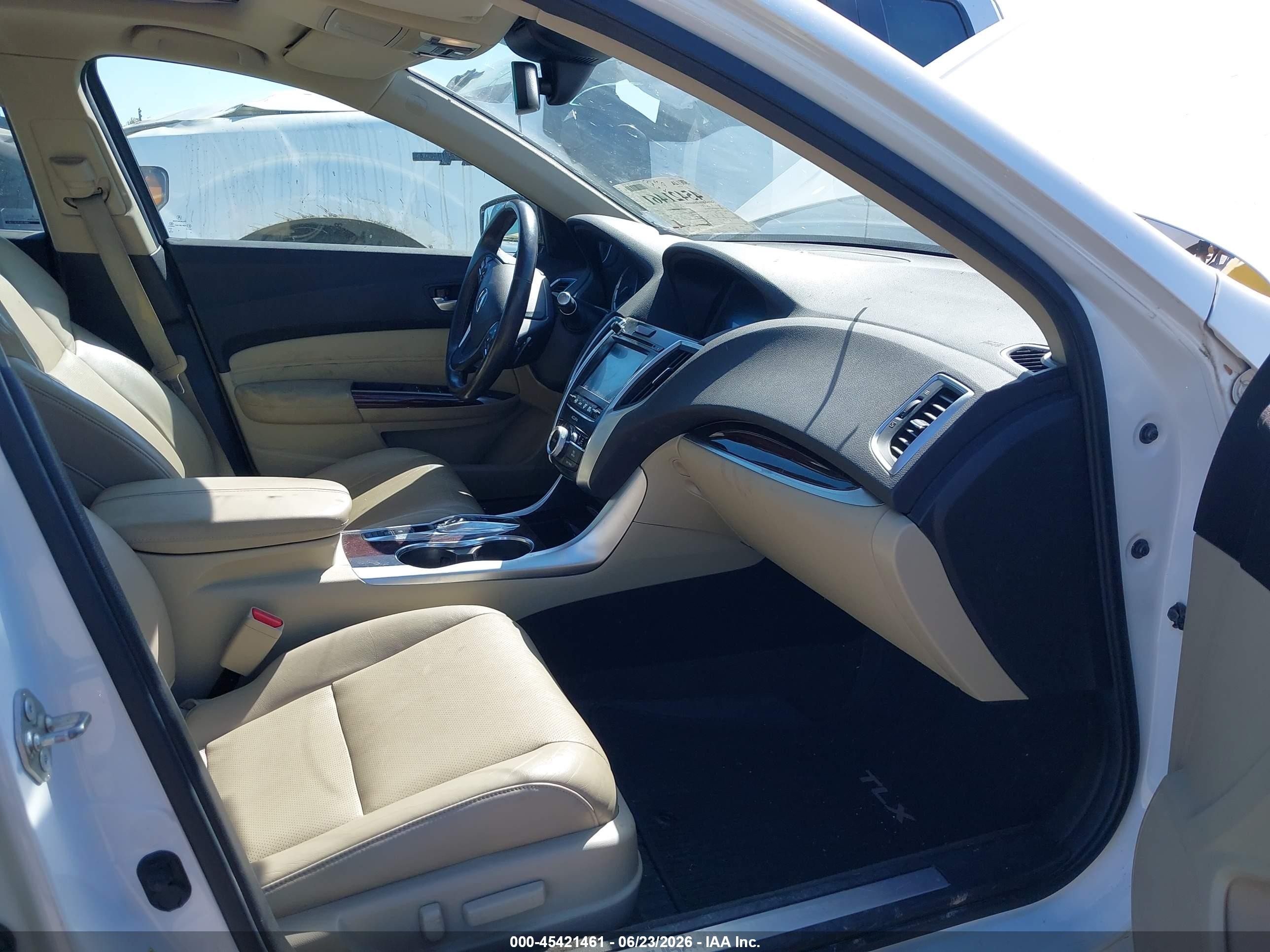 2015 Acura Tlx V6 Tech White vin: 19UUB3F52FA801341