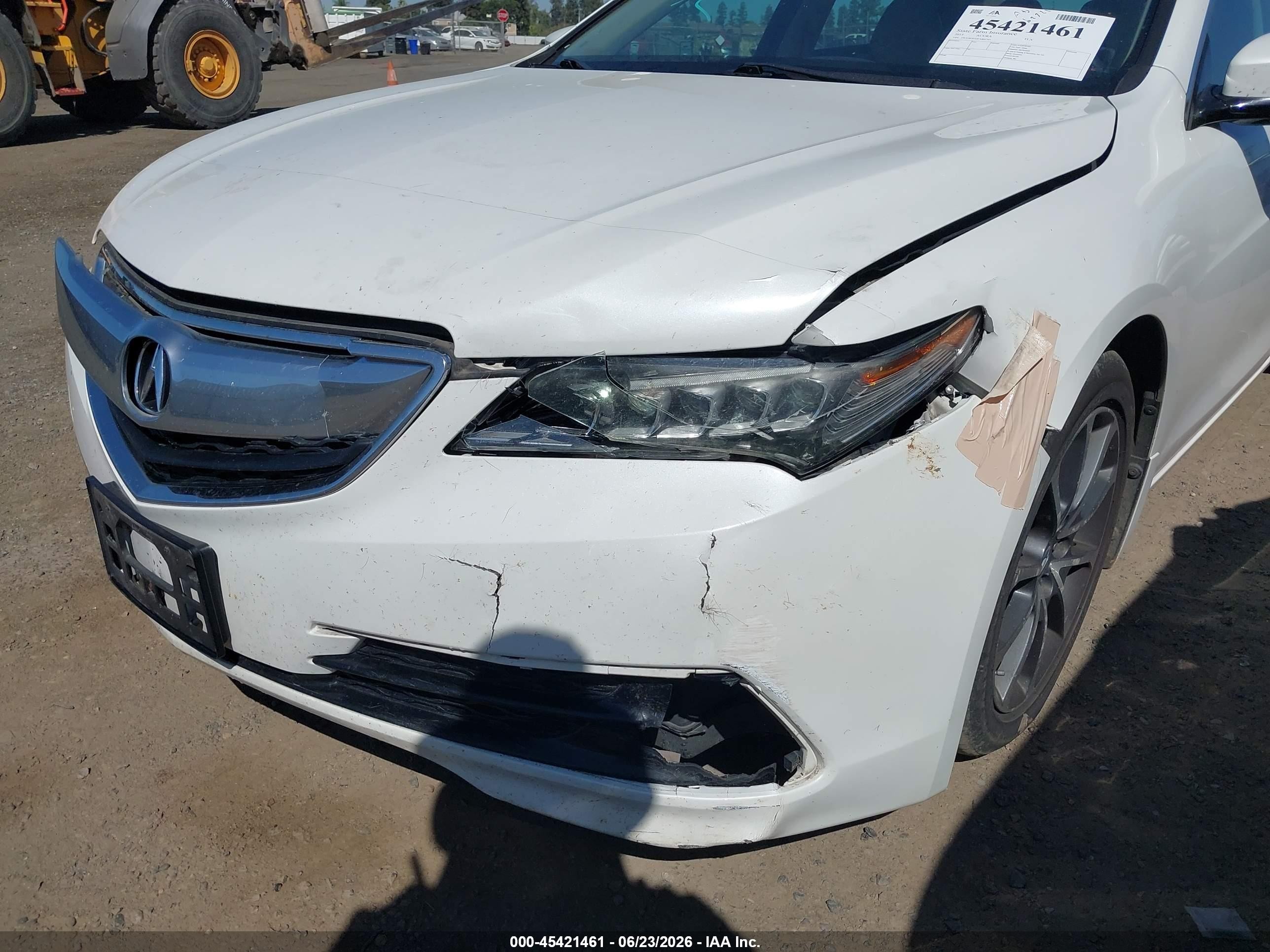 2015 Acura Tlx V6 Tech White vin: 19UUB3F52FA801341
