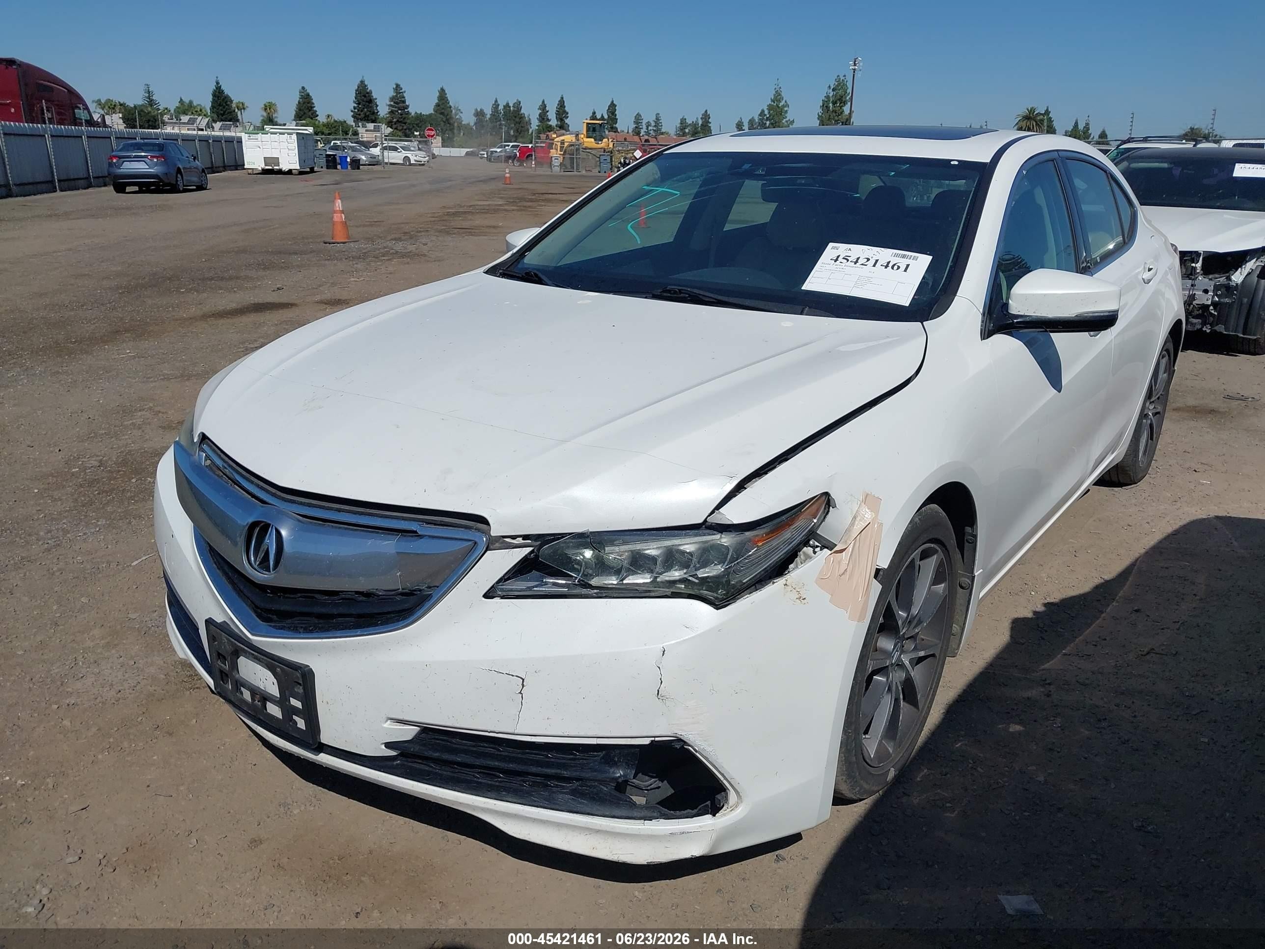 2015 Acura Tlx V6 Tech White vin: 19UUB3F52FA801341