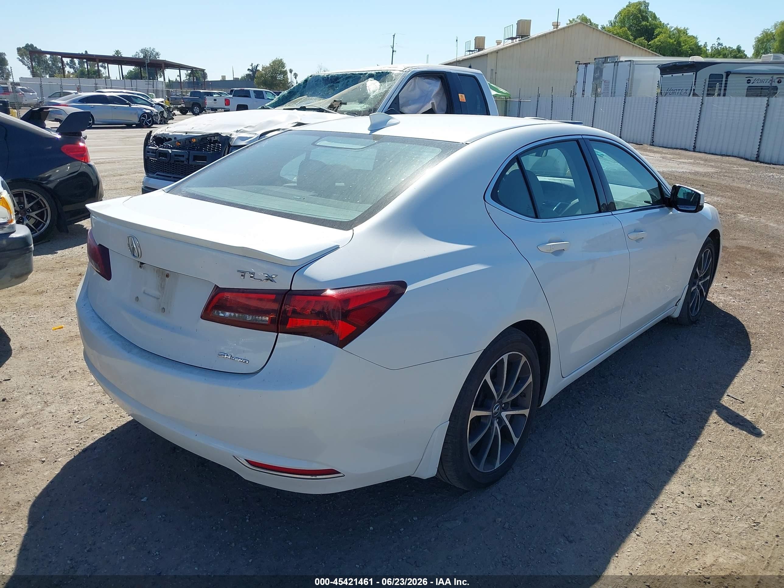 2015 Acura Tlx V6 Tech White vin: 19UUB3F52FA801341