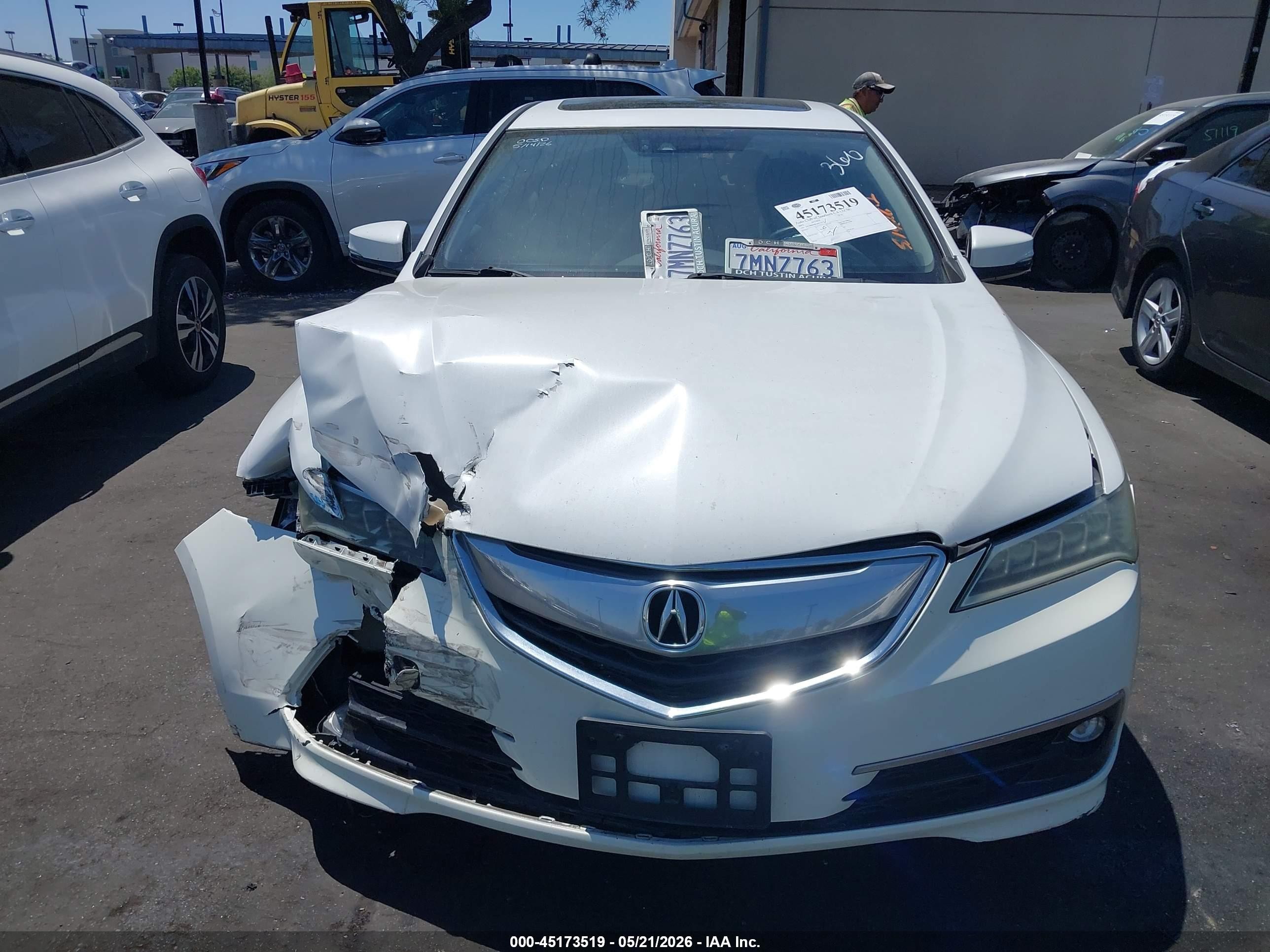 2015 Acura Tlx V6 Tech White vin: 19UUB3F55FA007563