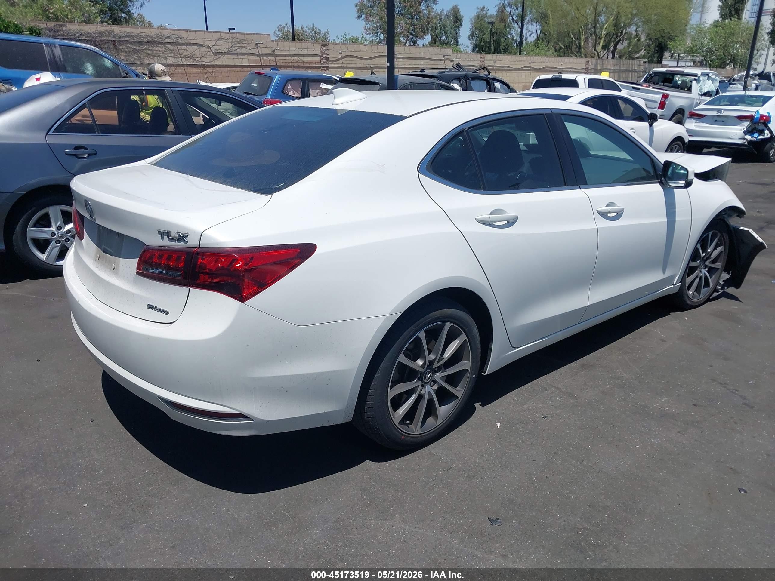 2015 Acura Tlx V6 Tech White vin: 19UUB3F55FA007563