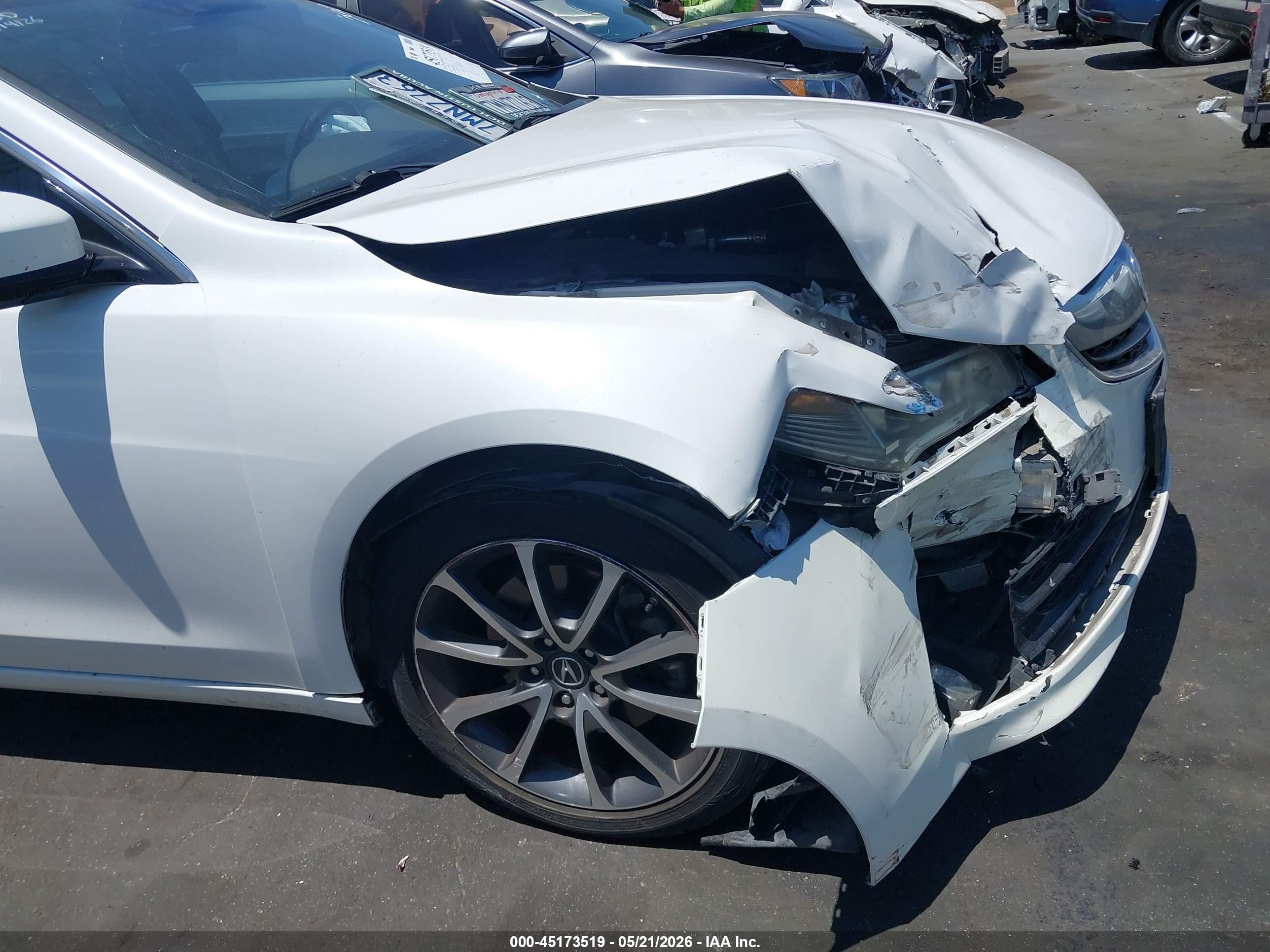 2015 Acura Tlx V6 Tech White vin: 19UUB3F55FA007563