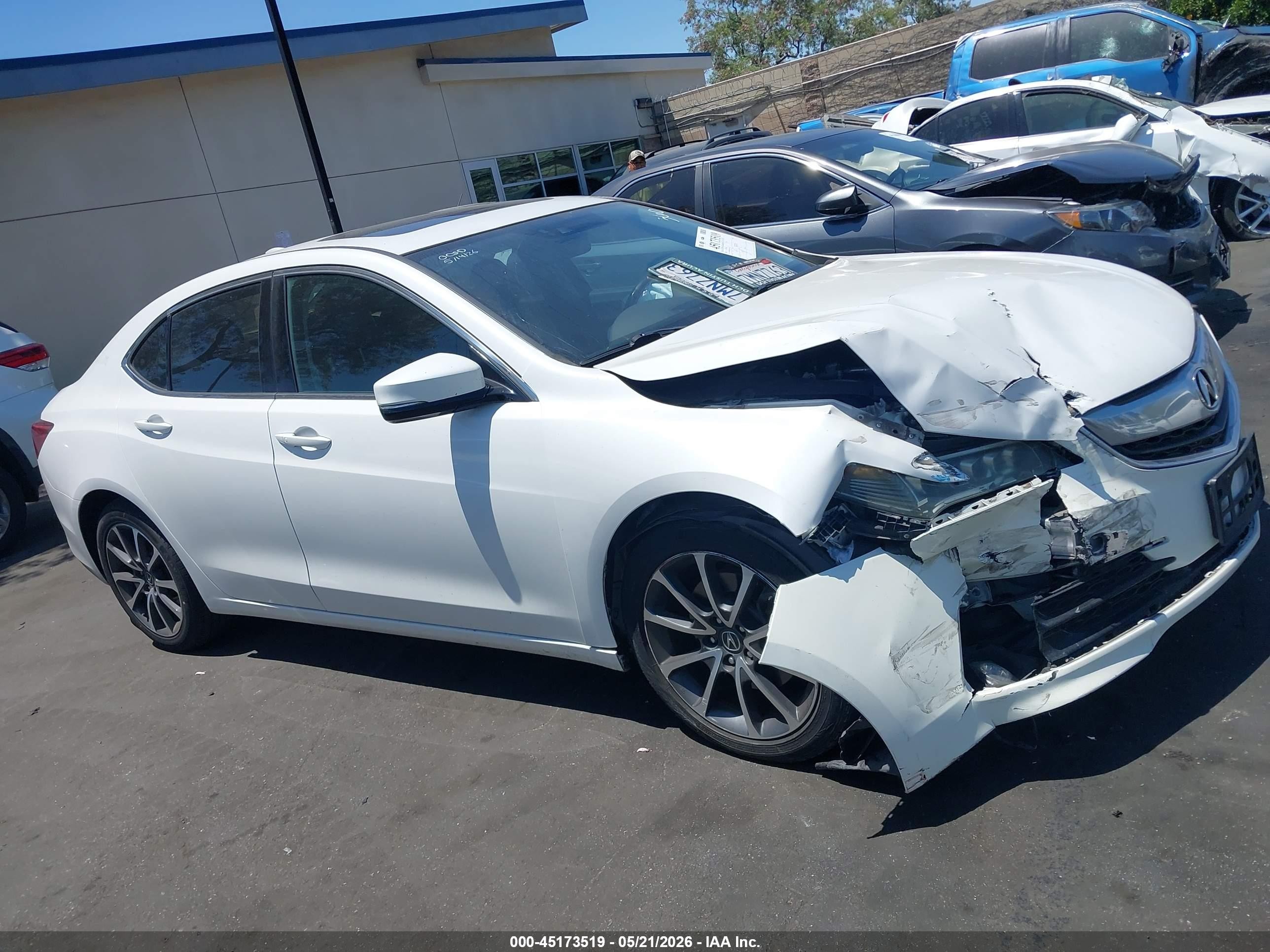 2015 Acura Tlx V6 Tech White vin: 19UUB3F55FA007563