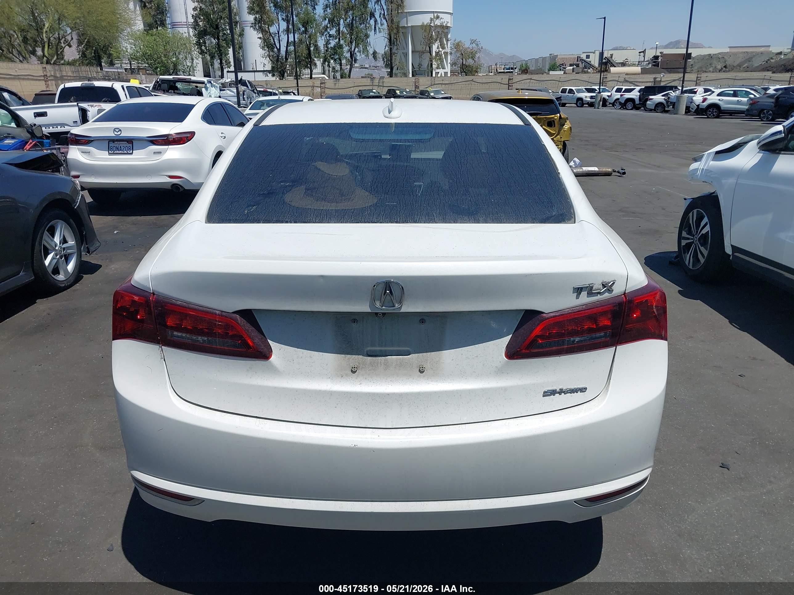 2015 Acura Tlx V6 Tech White vin: 19UUB3F55FA007563