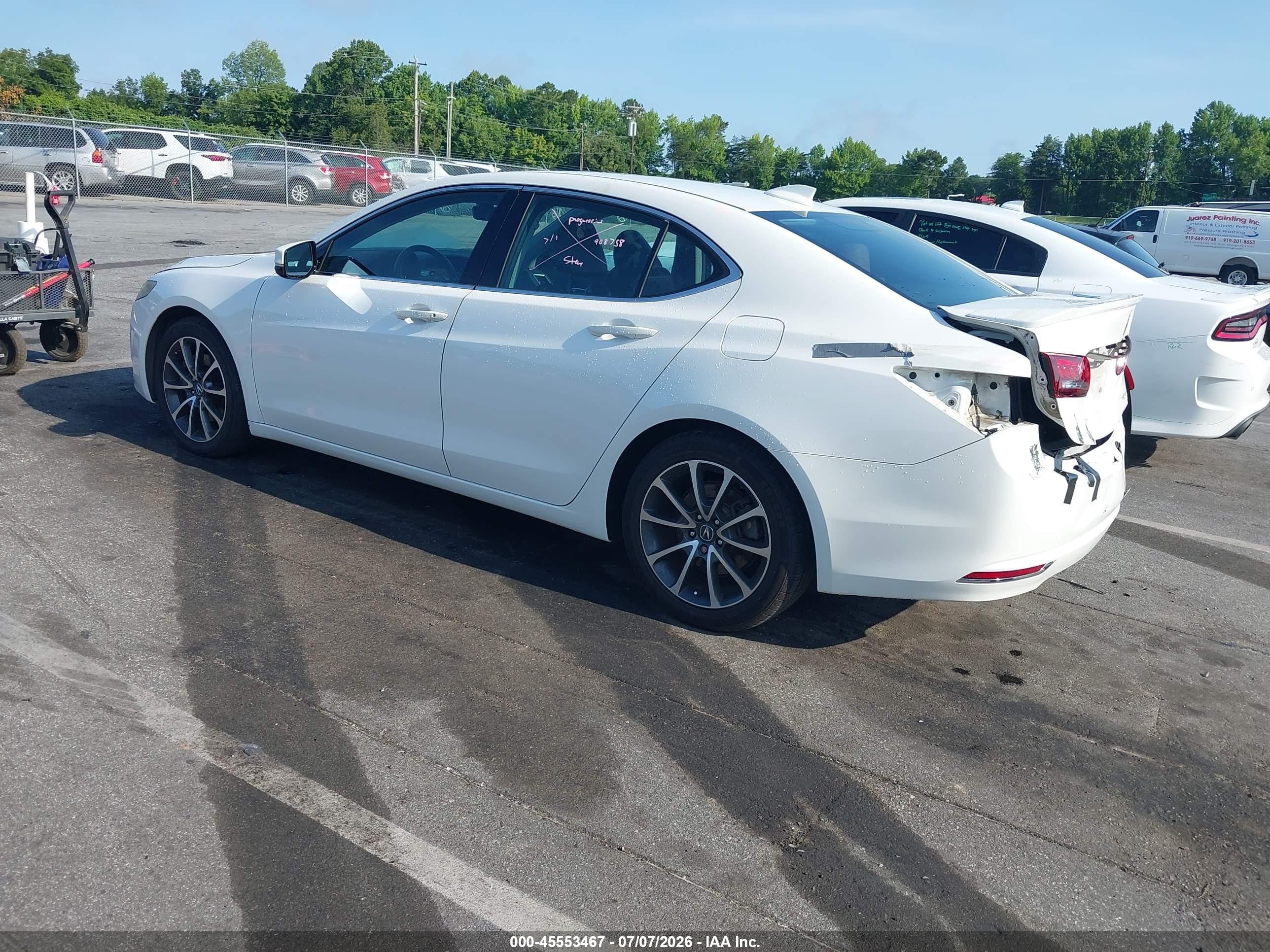 2015 Acura Tlx V6 Tech White vin: 19UUB3F55FA009054