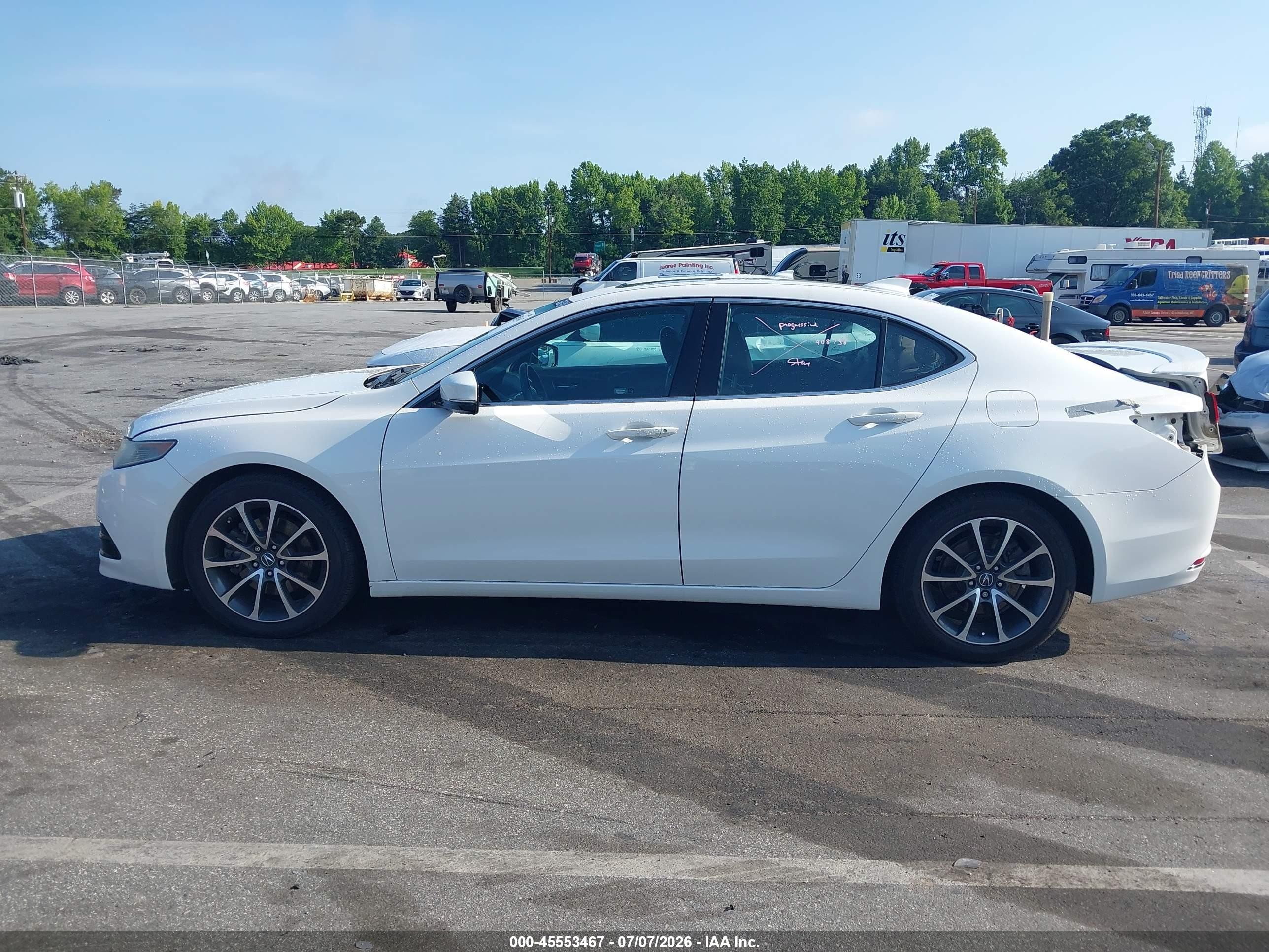 2015 Acura Tlx V6 Tech White vin: 19UUB3F55FA009054
