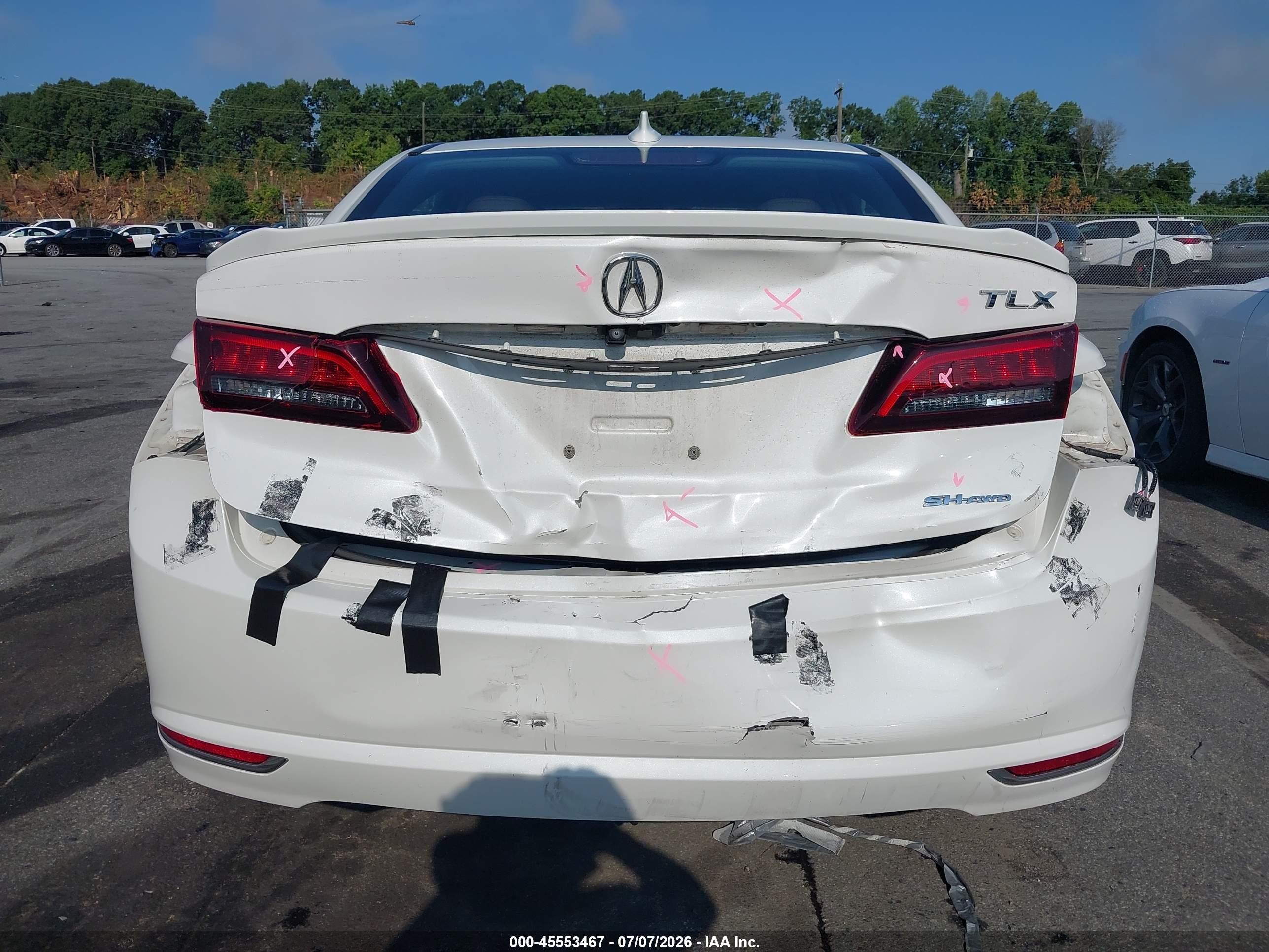 2015 Acura Tlx V6 Tech White vin: 19UUB3F55FA009054