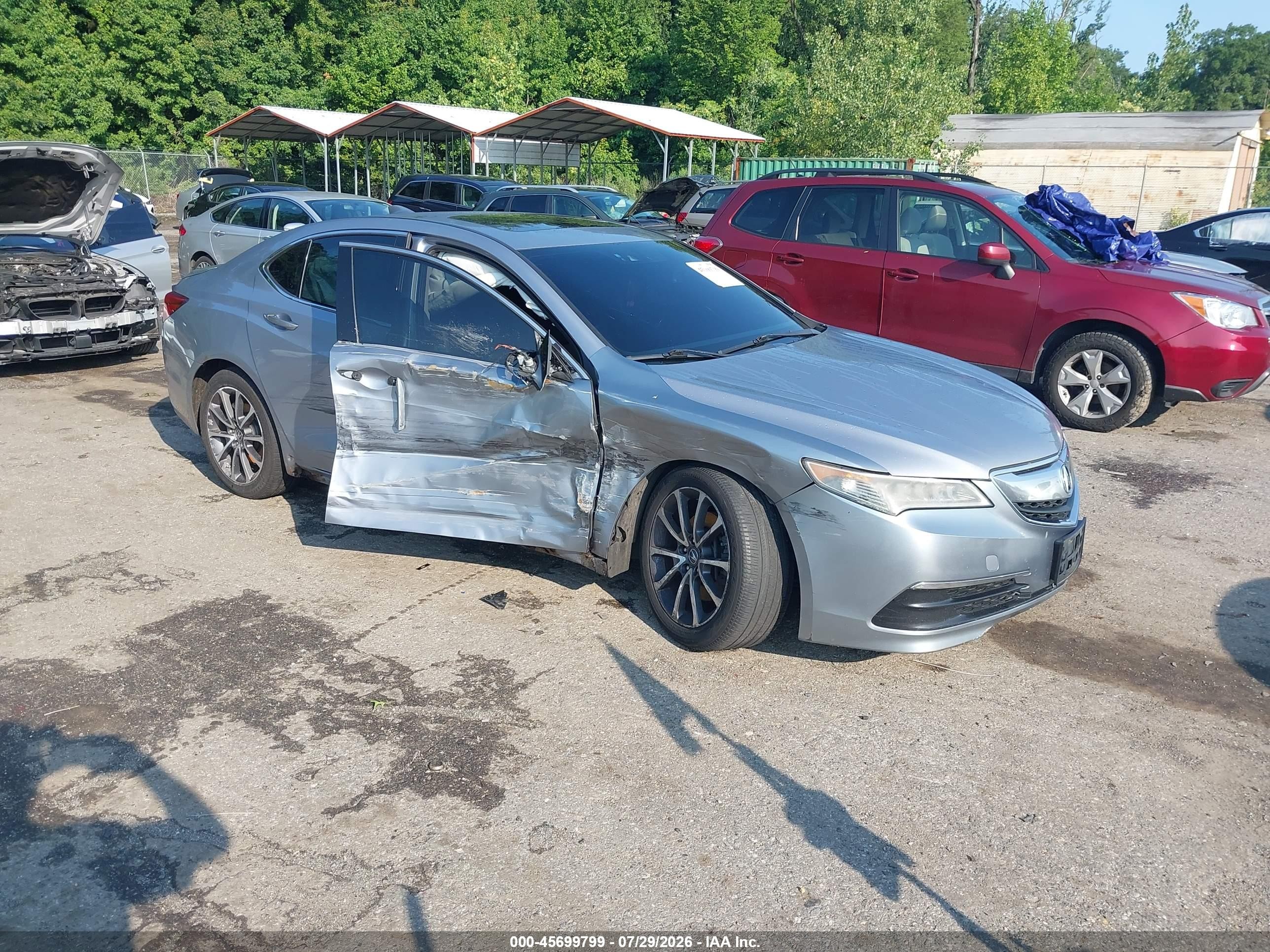 2015 Acura Tlx V6 Tech Silver vin: 19UUB3F57FA008620