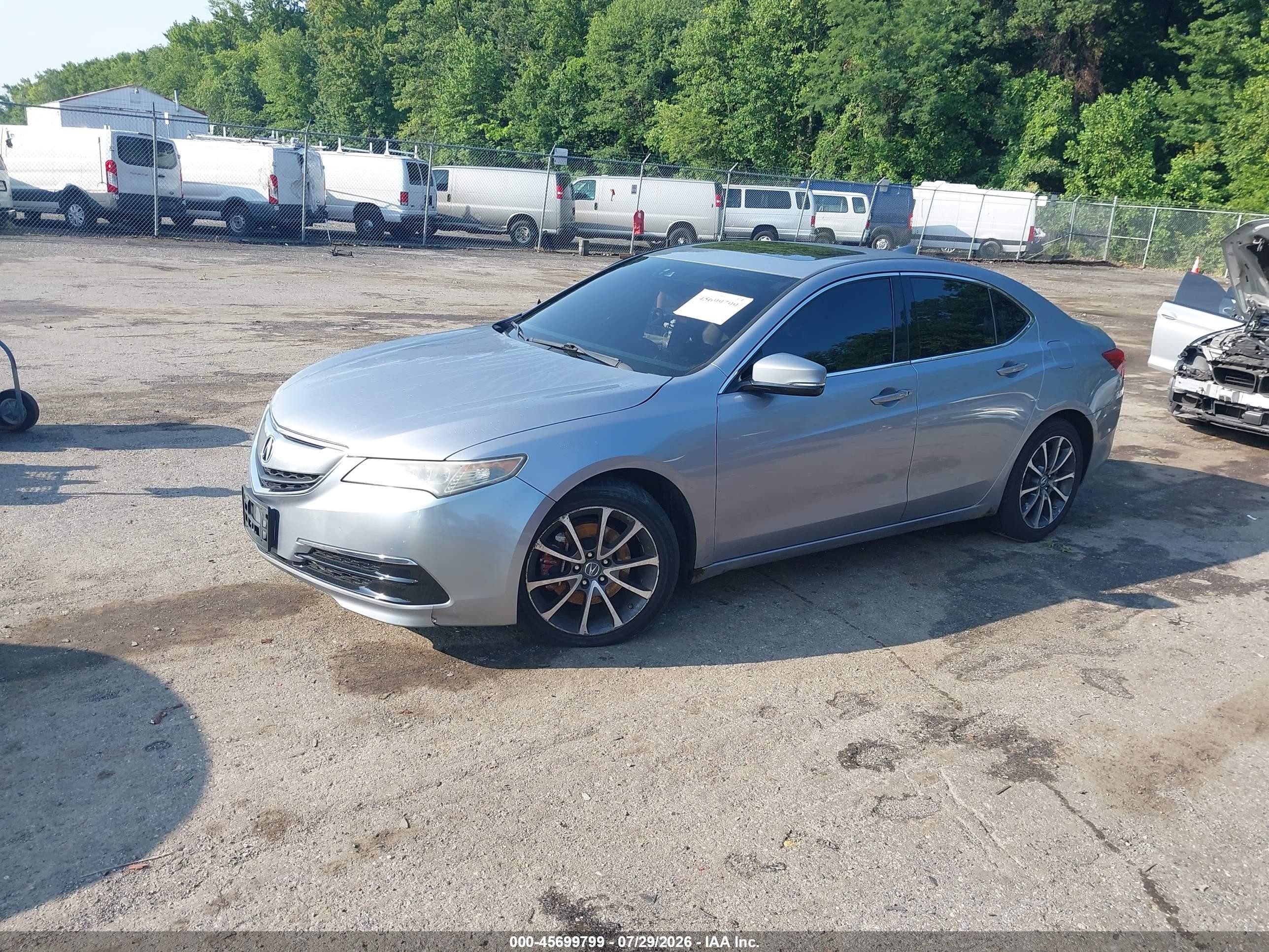2015 Acura Tlx V6 Tech Серебряный vin: 19UUB3F57FA008620