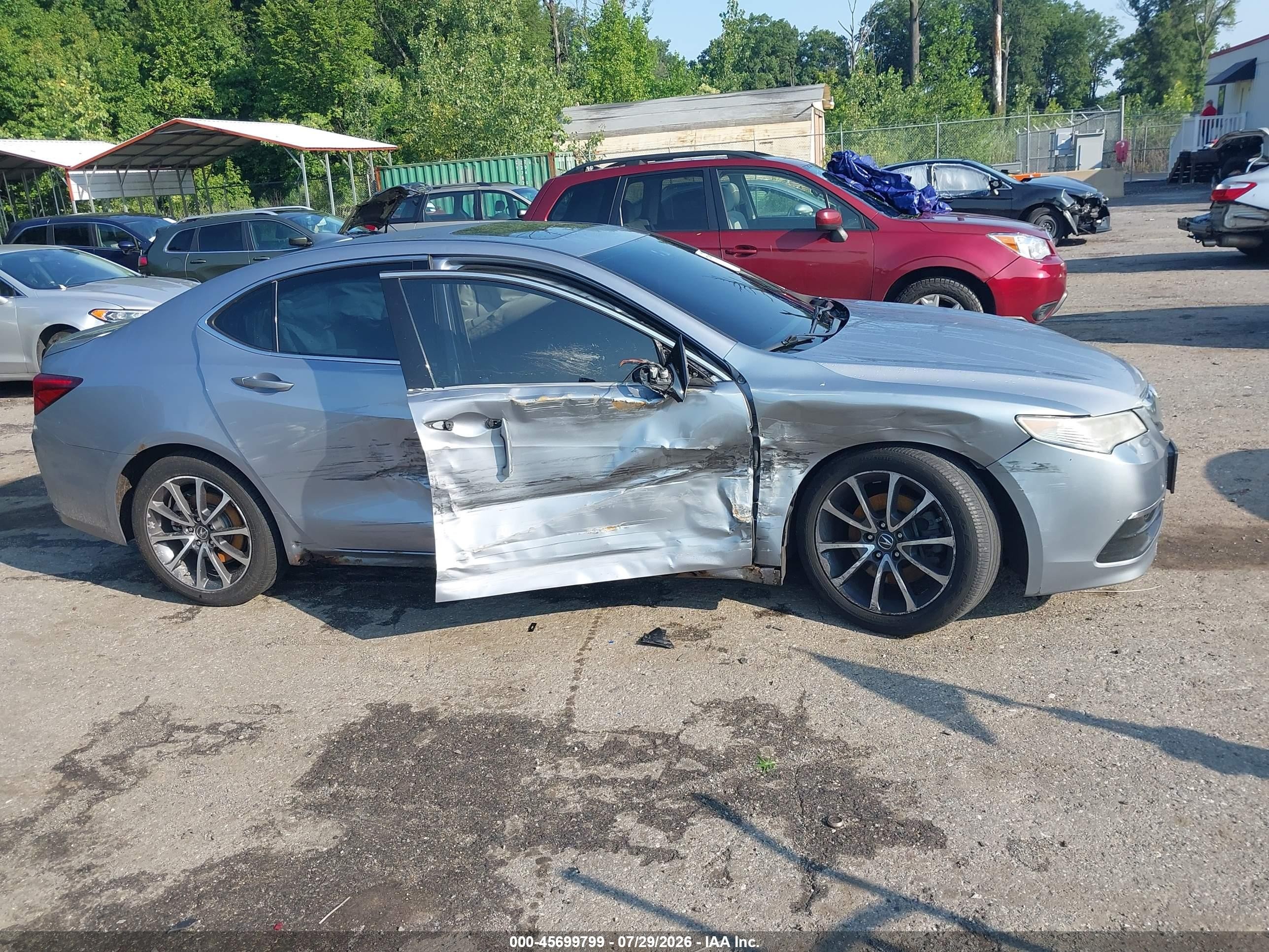 2015 Acura Tlx V6 Tech Серебряный vin: 19UUB3F57FA008620