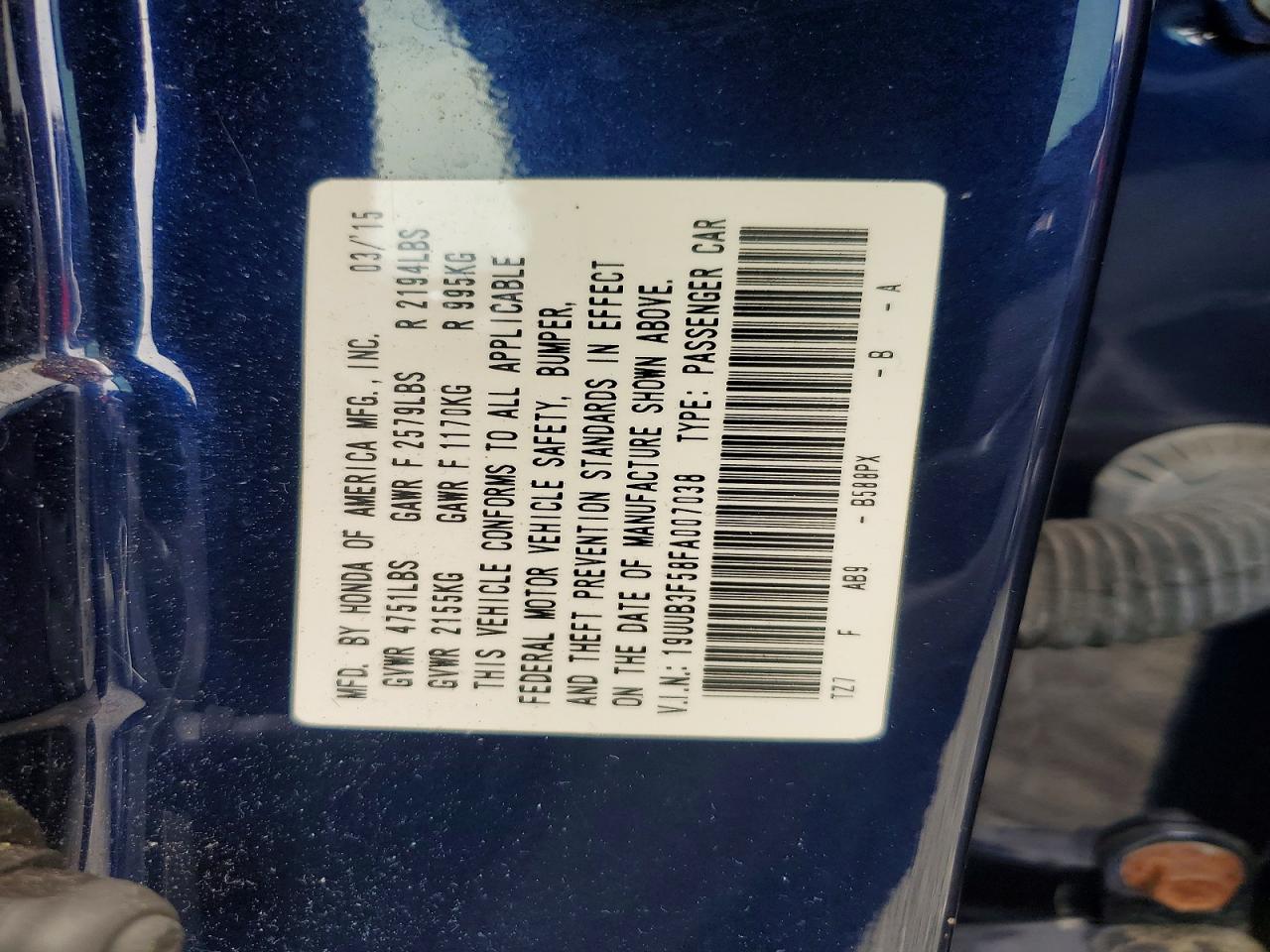 2015 Acura Tlx Tech Blue vin: 19UUB3F58FA007038