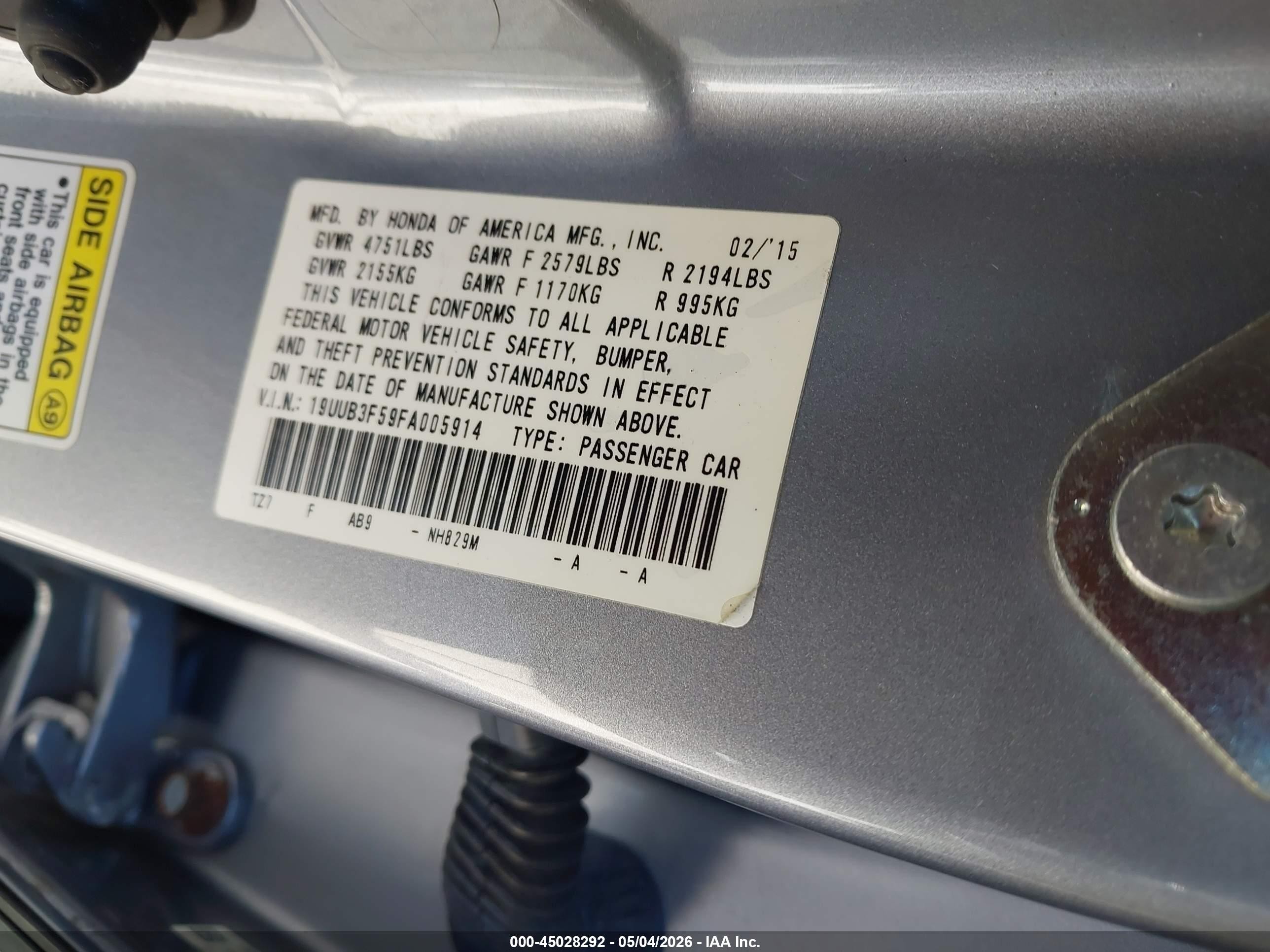 2015 Acura Tlx V6 Tech Silver vin: 19UUB3F59FA005914