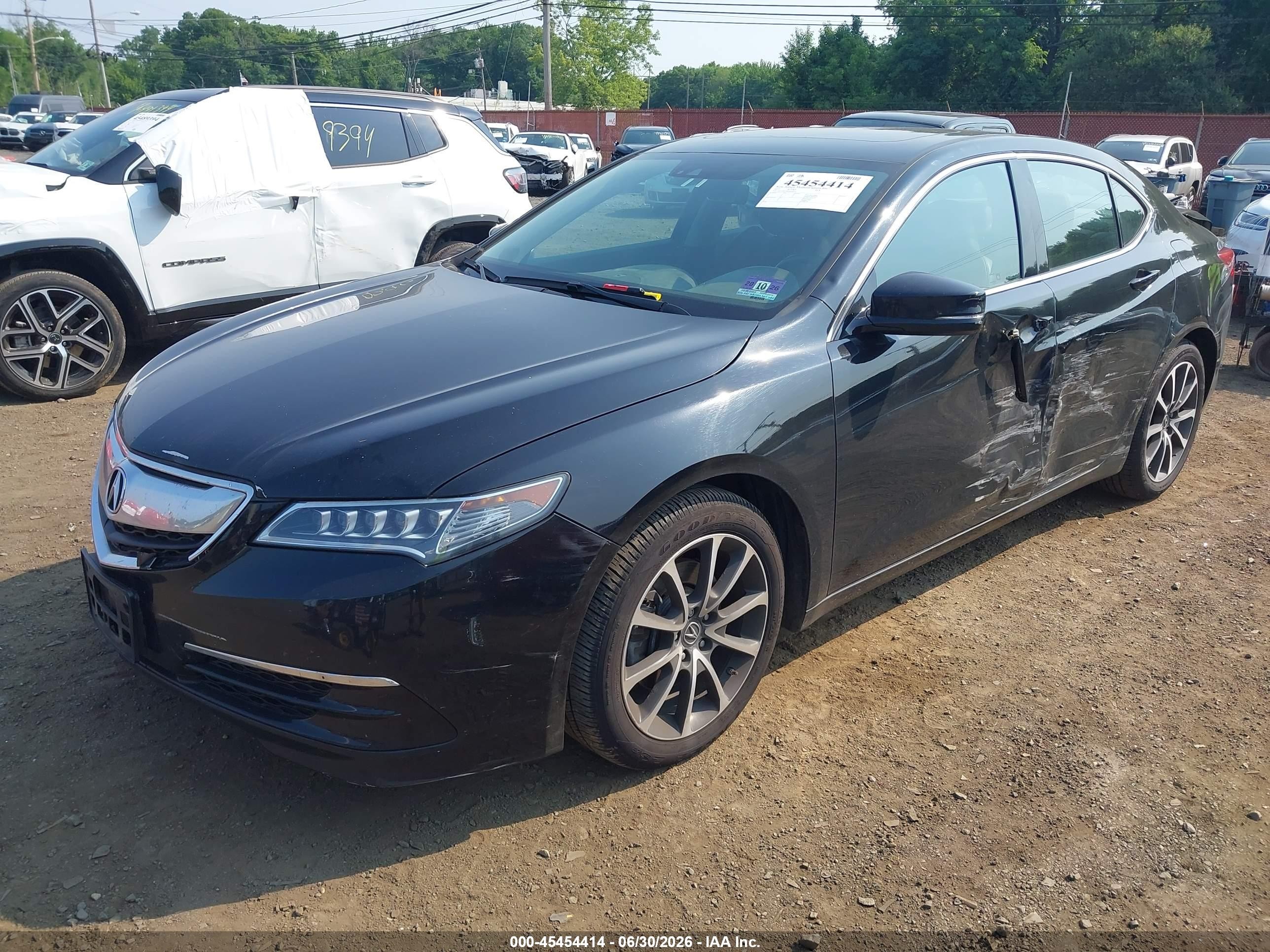 2015 Acura Tlx V6 Tech Черный vin: 19UUB3F5XFA010314
