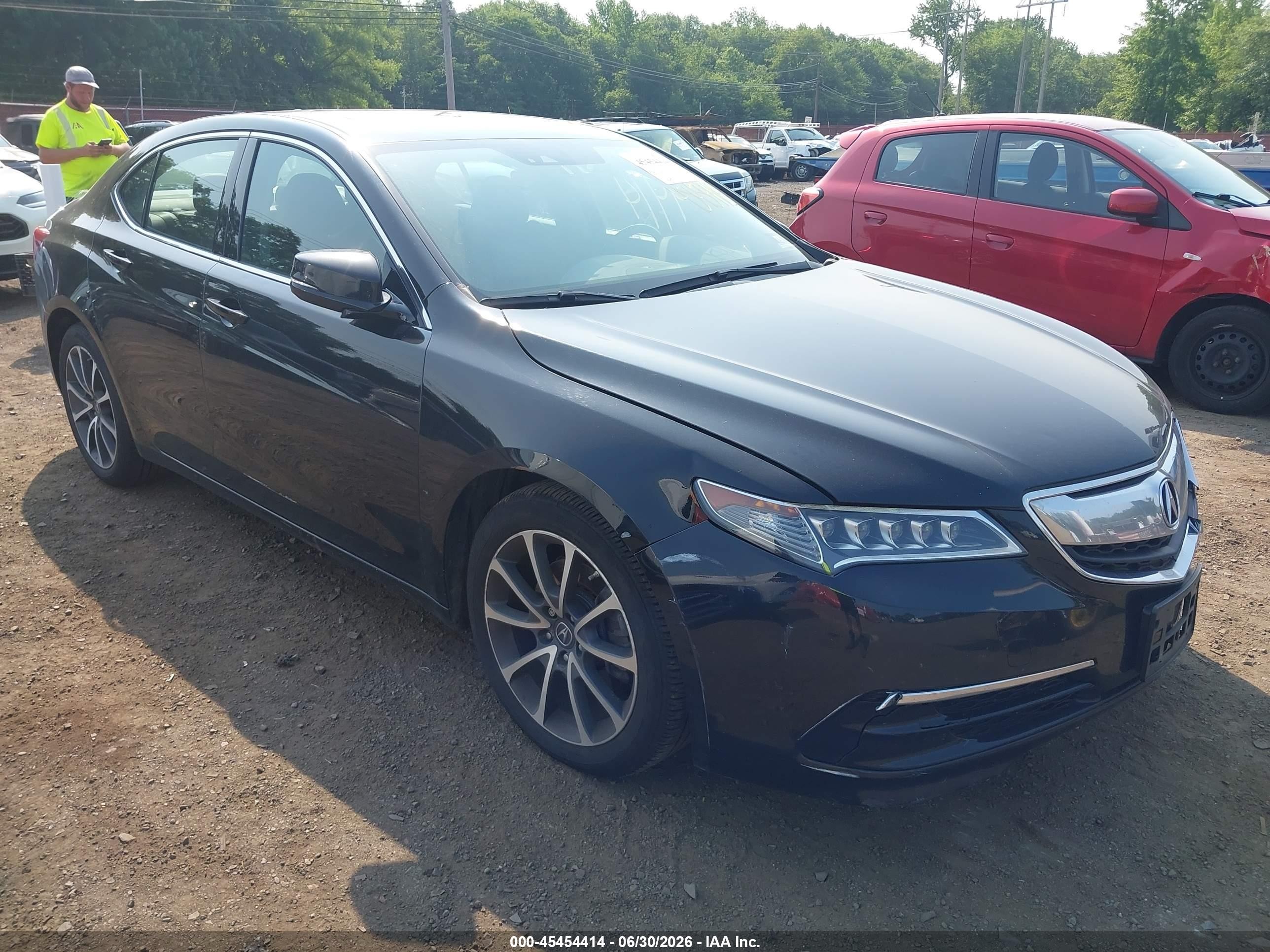 2015 Acura Tlx V6 Tech Черный vin: 19UUB3F5XFA010314