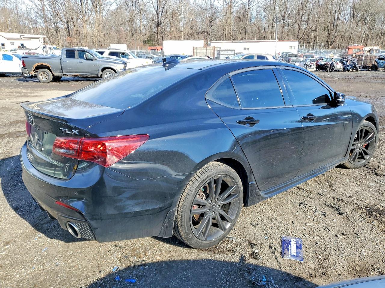 2018 Acura Tlx Tech+a Черный vin: 19UUB3F63JA002184