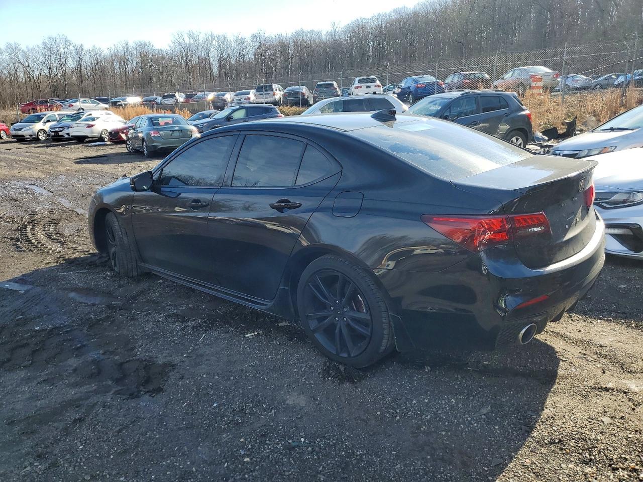 2018 Acura Tlx Tech+a Черный vin: 19UUB3F63JA002184