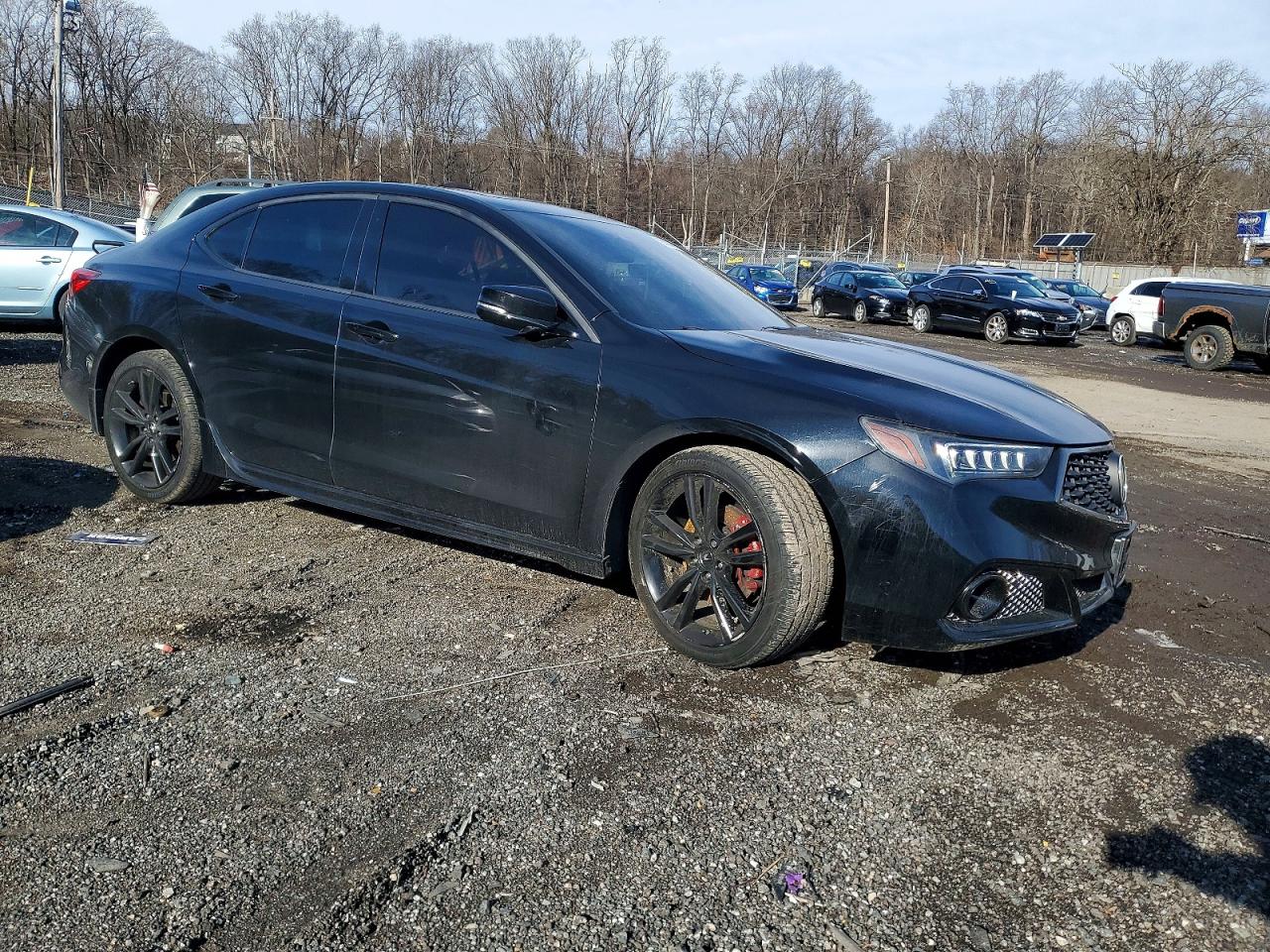 2018 Acura Tlx Tech+a Черный vin: 19UUB3F63JA002184