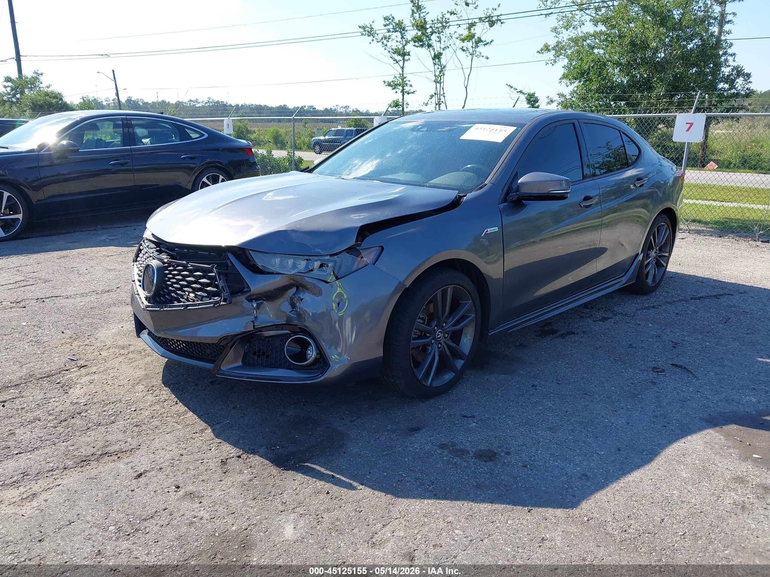 2019 Acura Tlx Tech   A-spec Pkgs Gray vin: 19UUB3F66KA000303