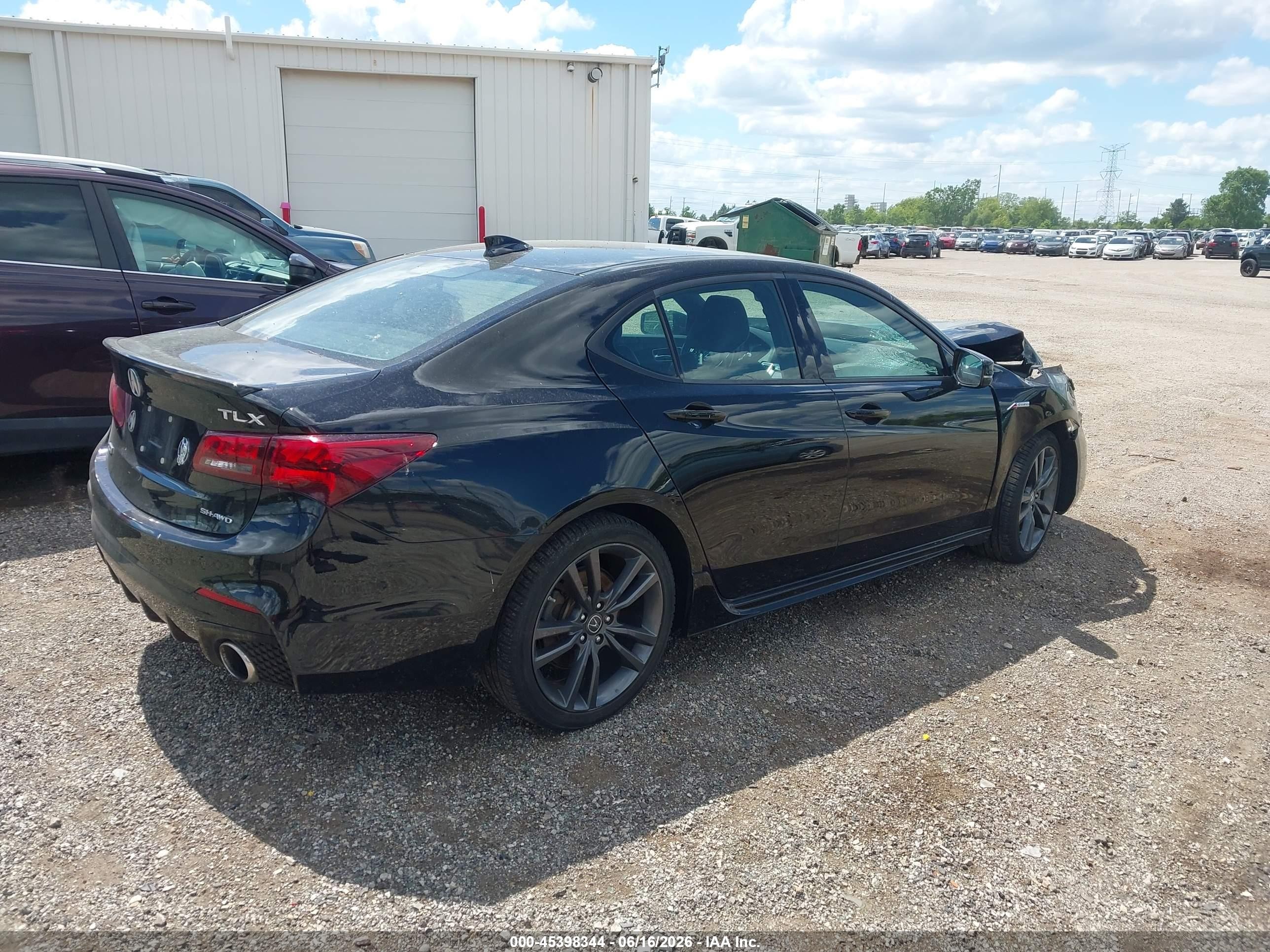 2018 Acura Tlx Tech   A-spec Pkgs Черный vin: 19UUB3F67JA001913