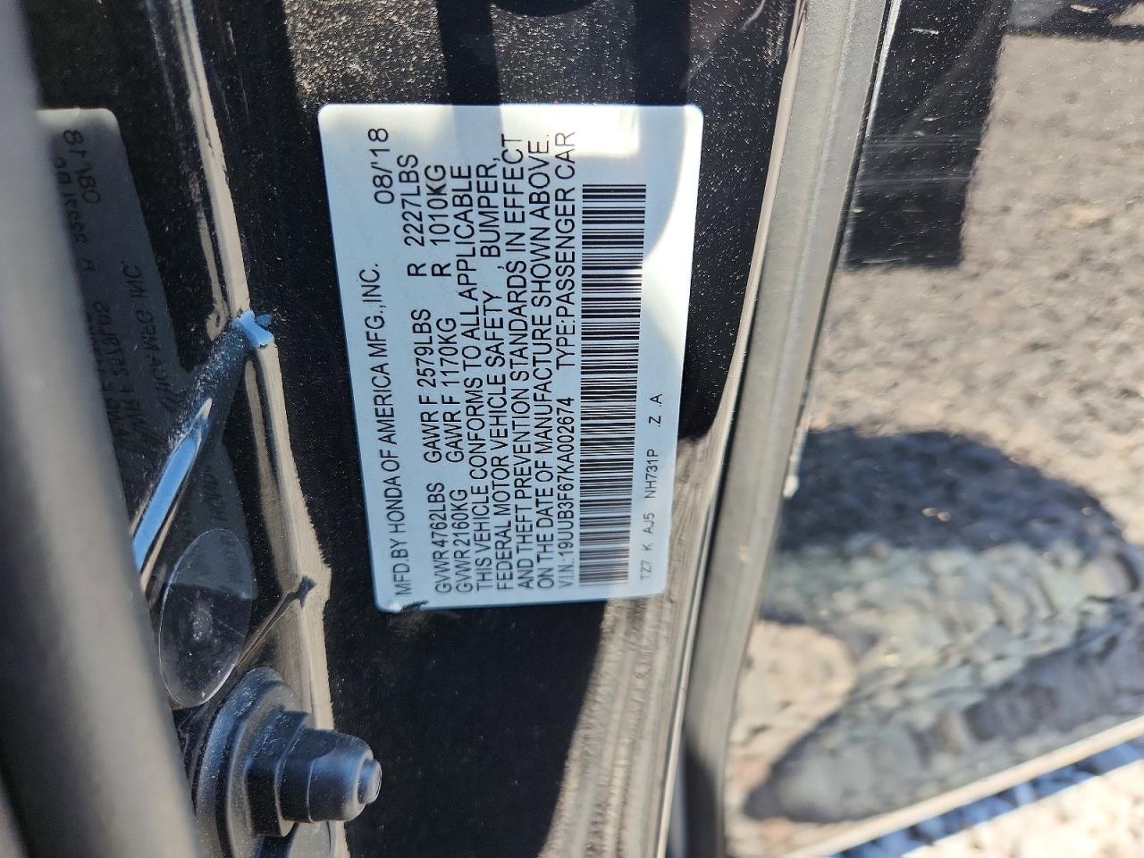 2019 Acura Tlx Black vin: 19UUB3F67KA002674