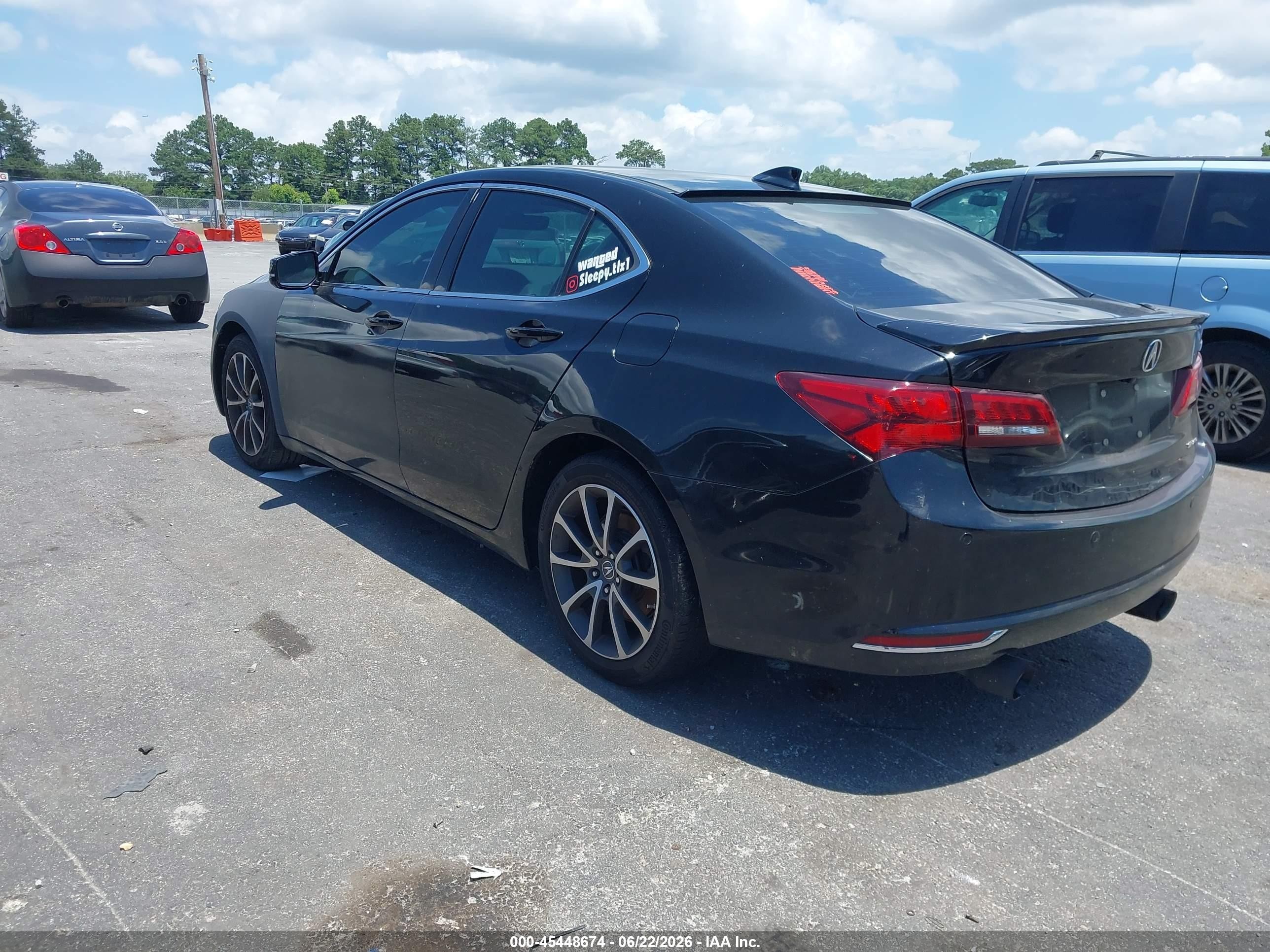2015 Acura Tlx V6 Advance Черный vin: 19UUB3F74FA005188
