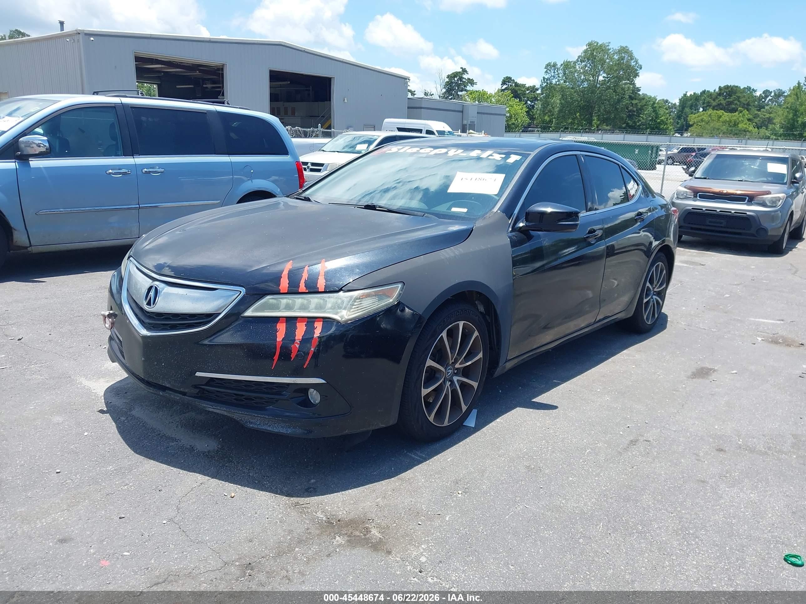 2015 Acura Tlx V6 Advance Черный vin: 19UUB3F74FA005188