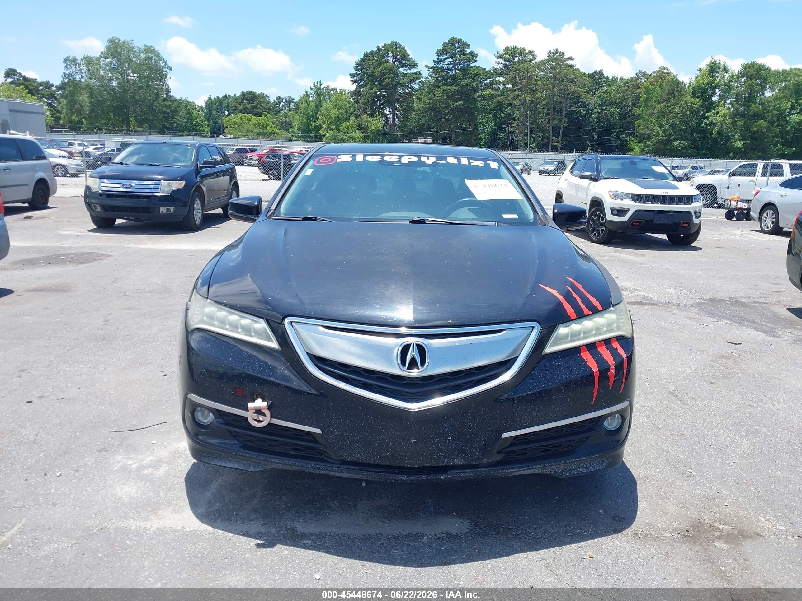 2015 Acura Tlx V6 Advance Черный vin: 19UUB3F74FA005188